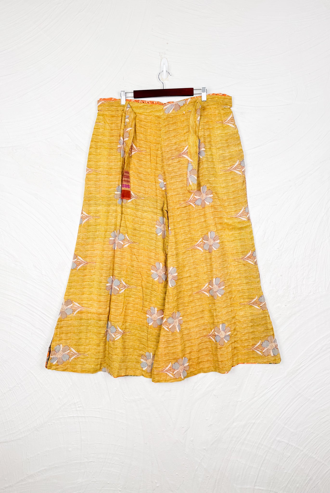 yellow flower pants - Love Protect Sustain