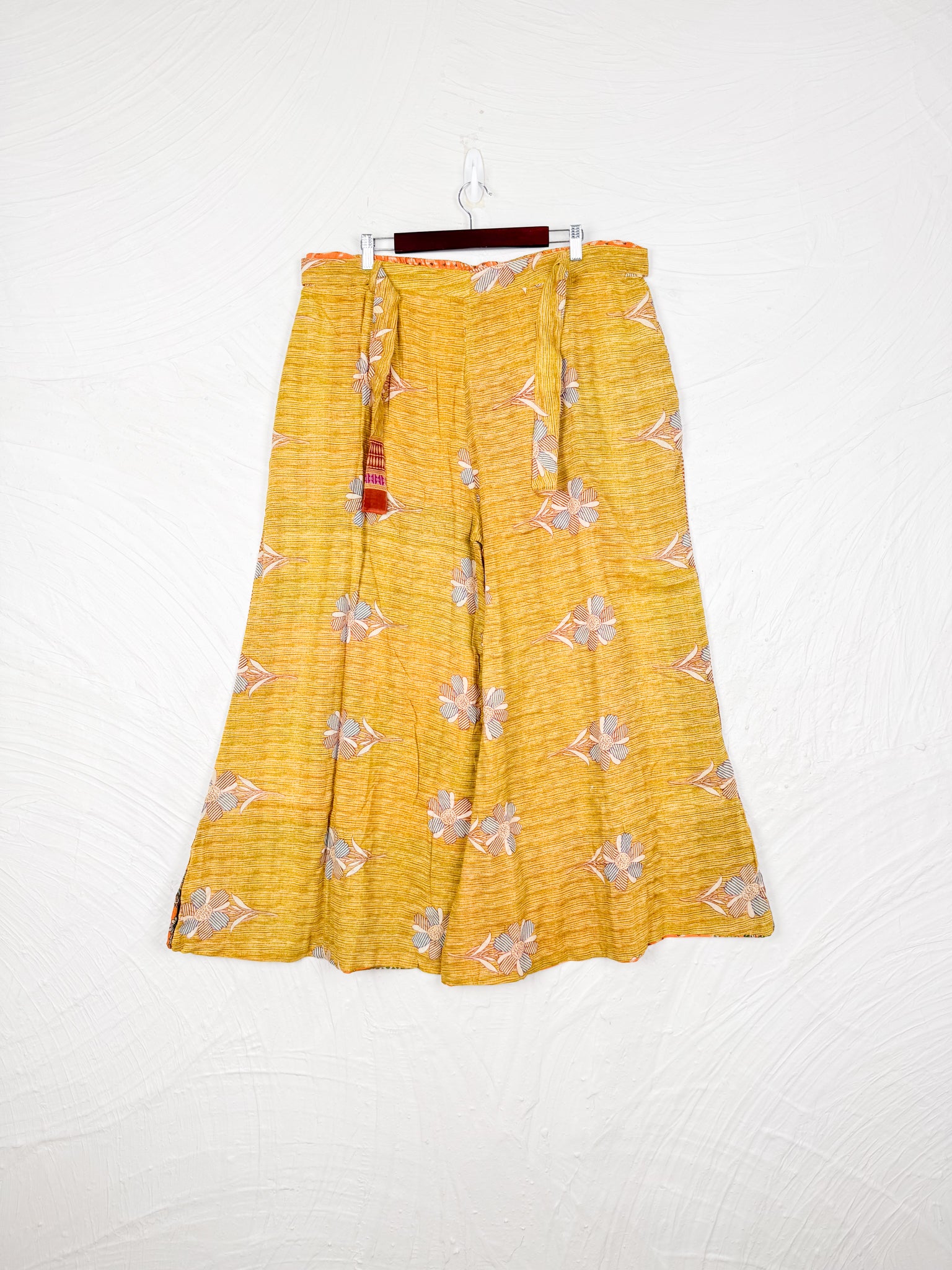 yellow flower pants - Love Protect Sustain