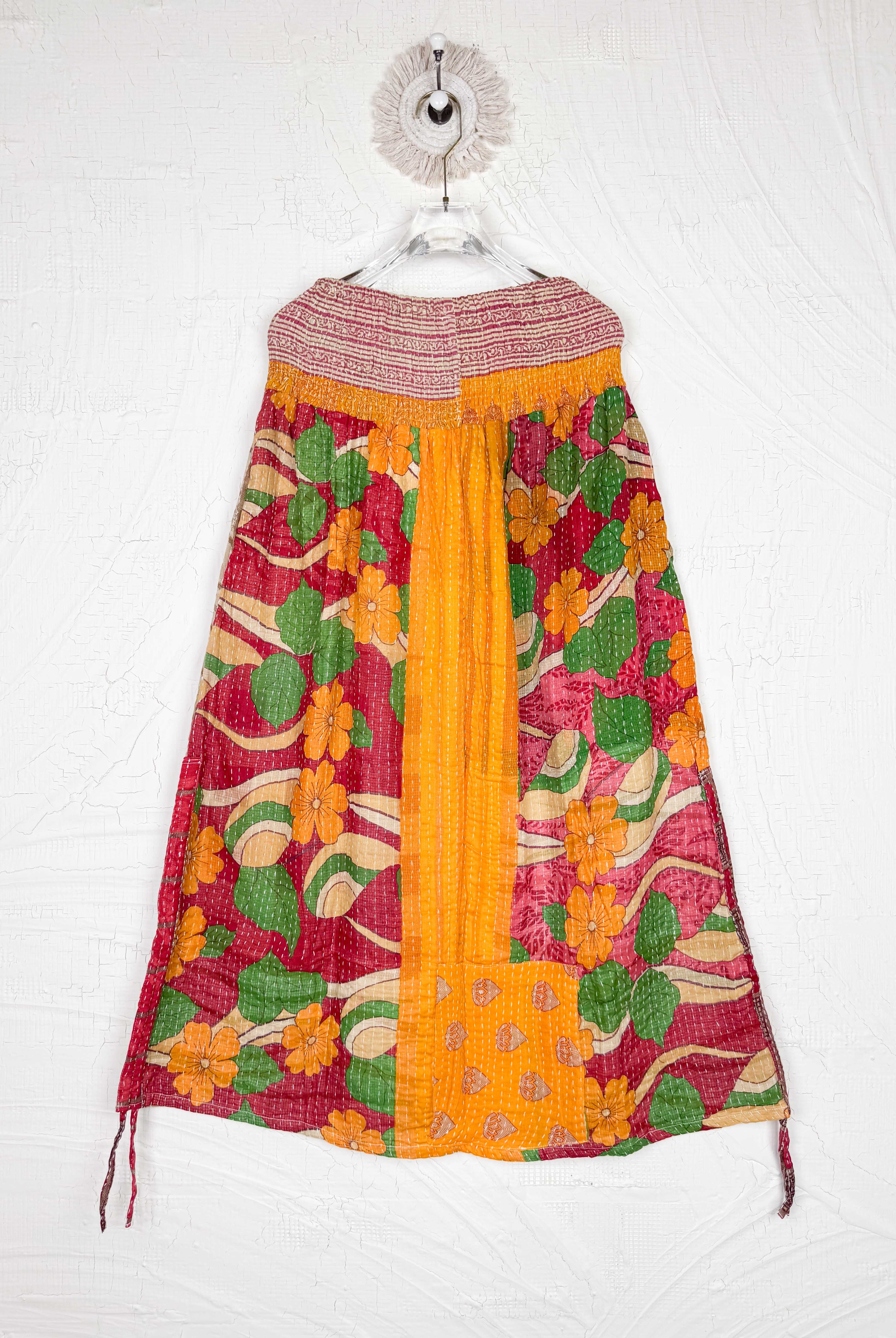 yellow kantha skirt - Love Protect Sustain