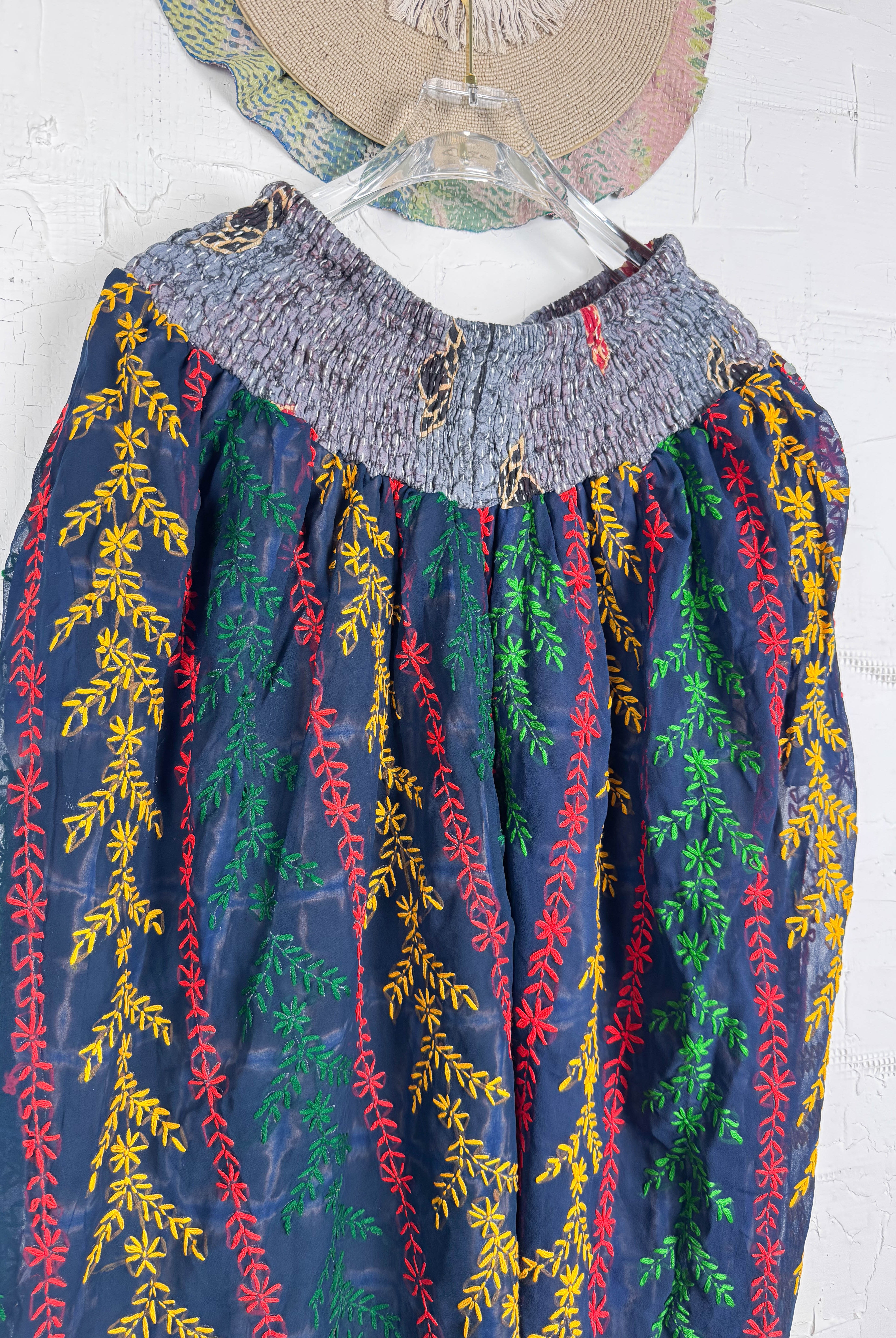 yoga pants embroidered- Love Protect Sustain