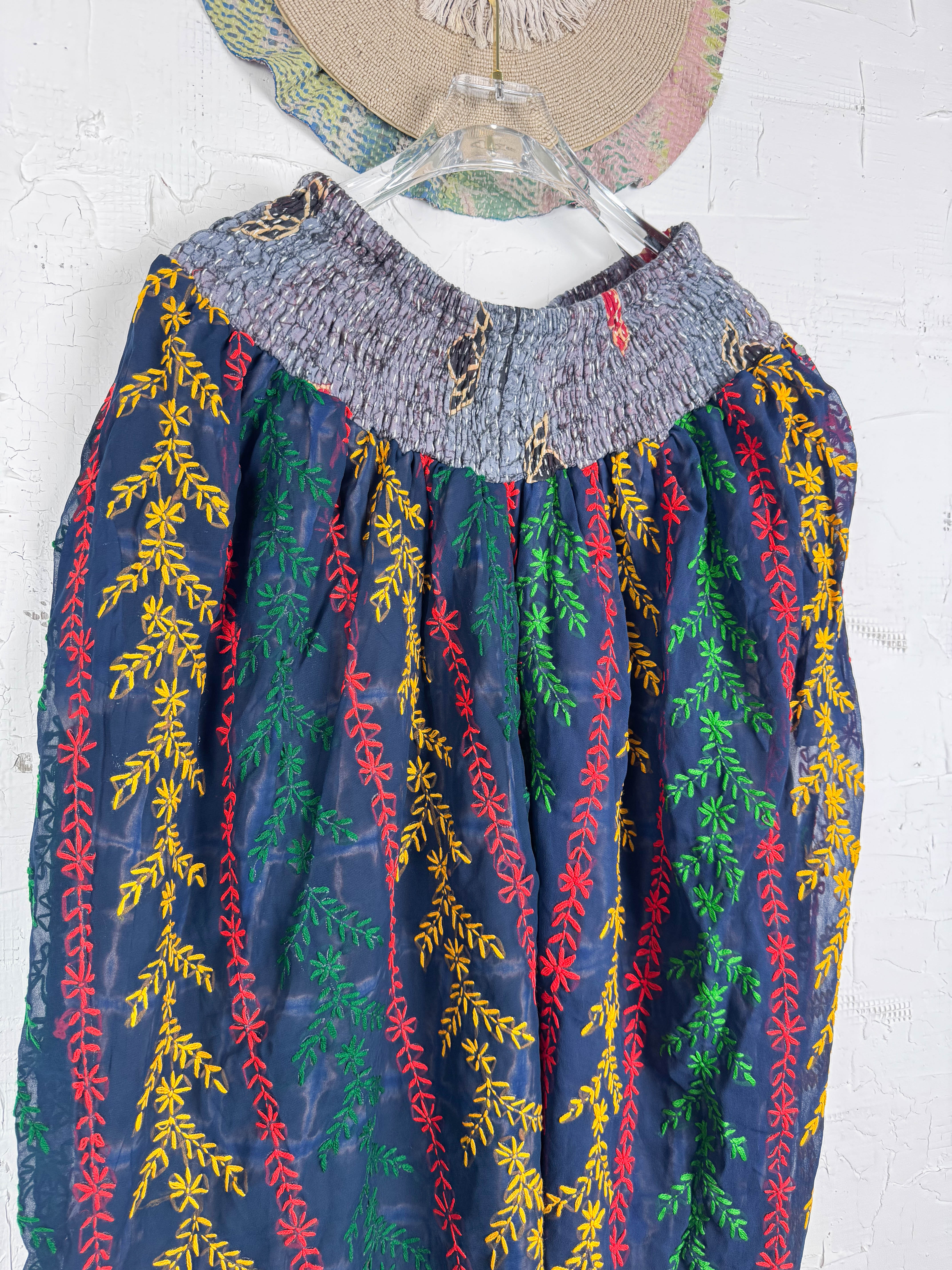 yoga pants embroidered- Love Protect Sustain