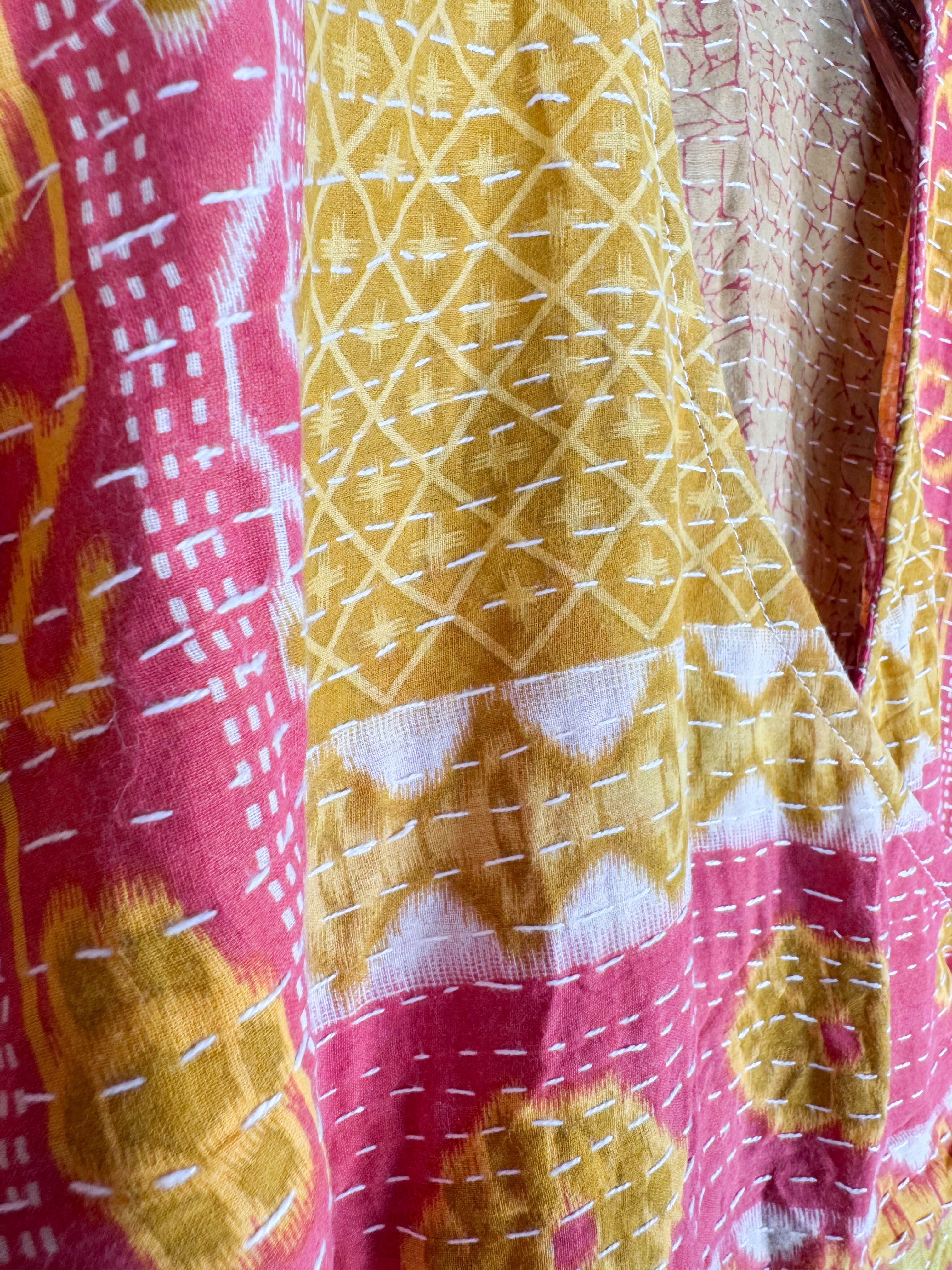 Abstract print Kantha dress - Love Protect Sustain 