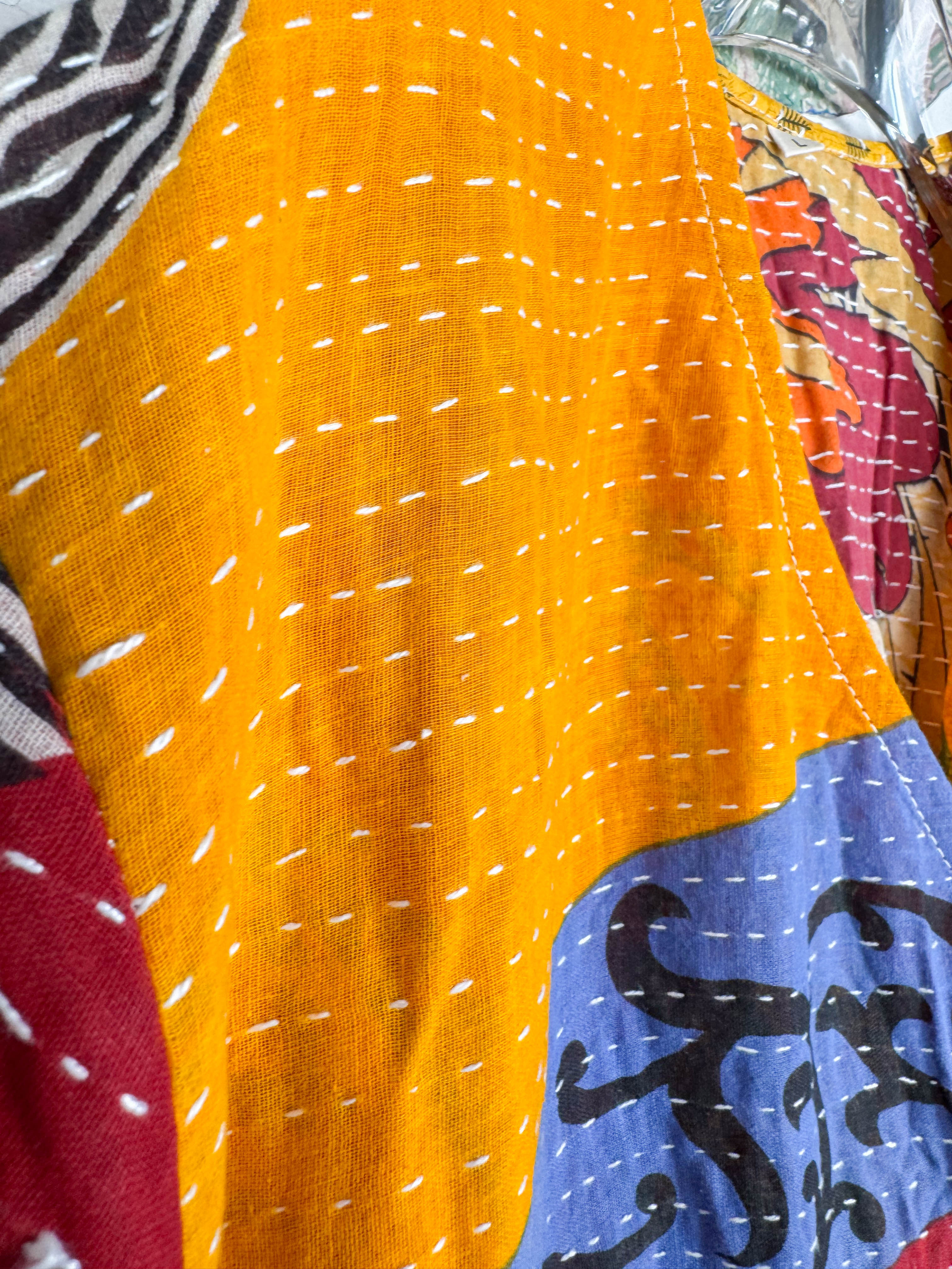 Abstract print Kantha dress - Love Protect Sustain