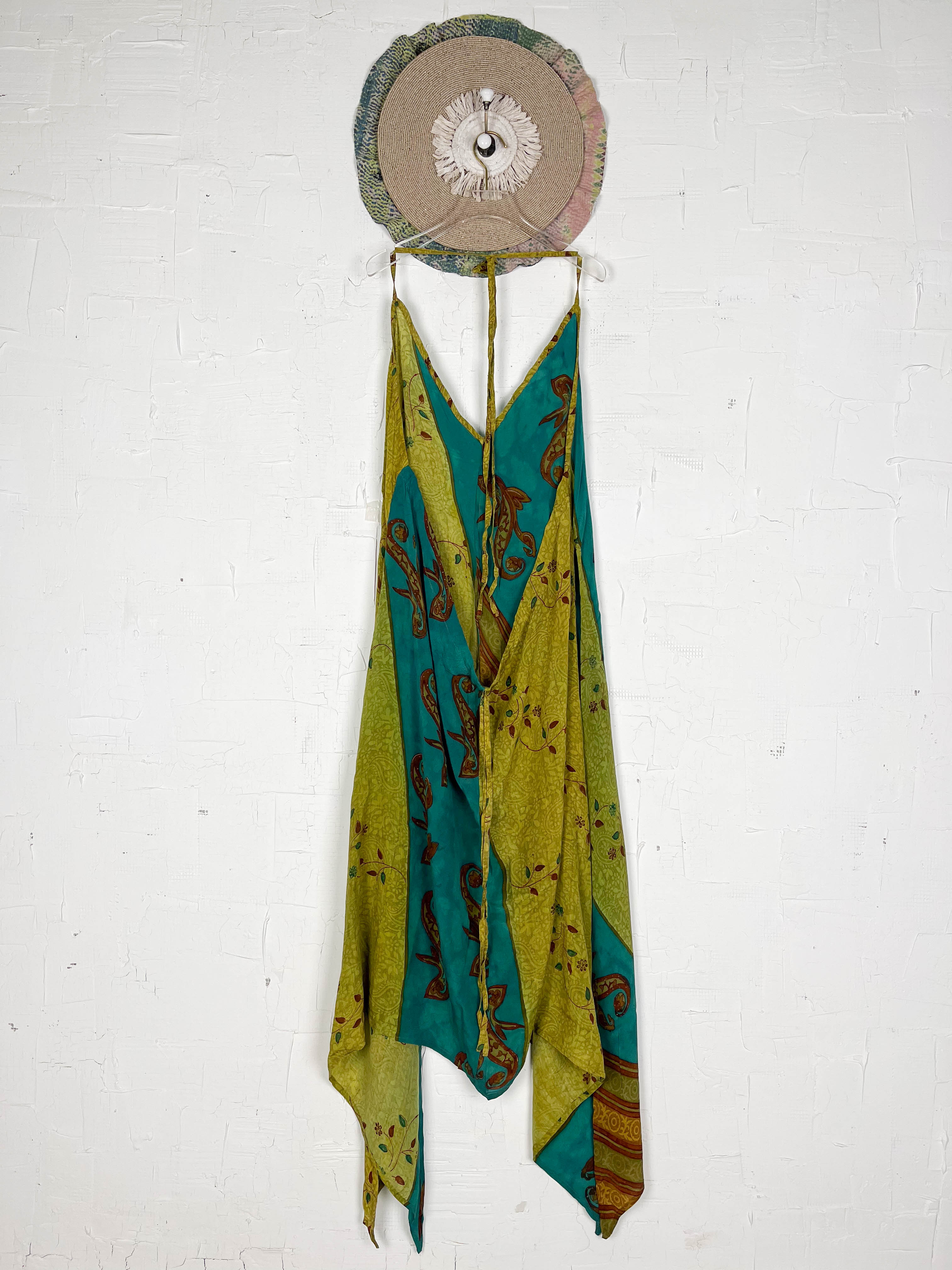 Abstract print silk dress - Love Protect Sustain