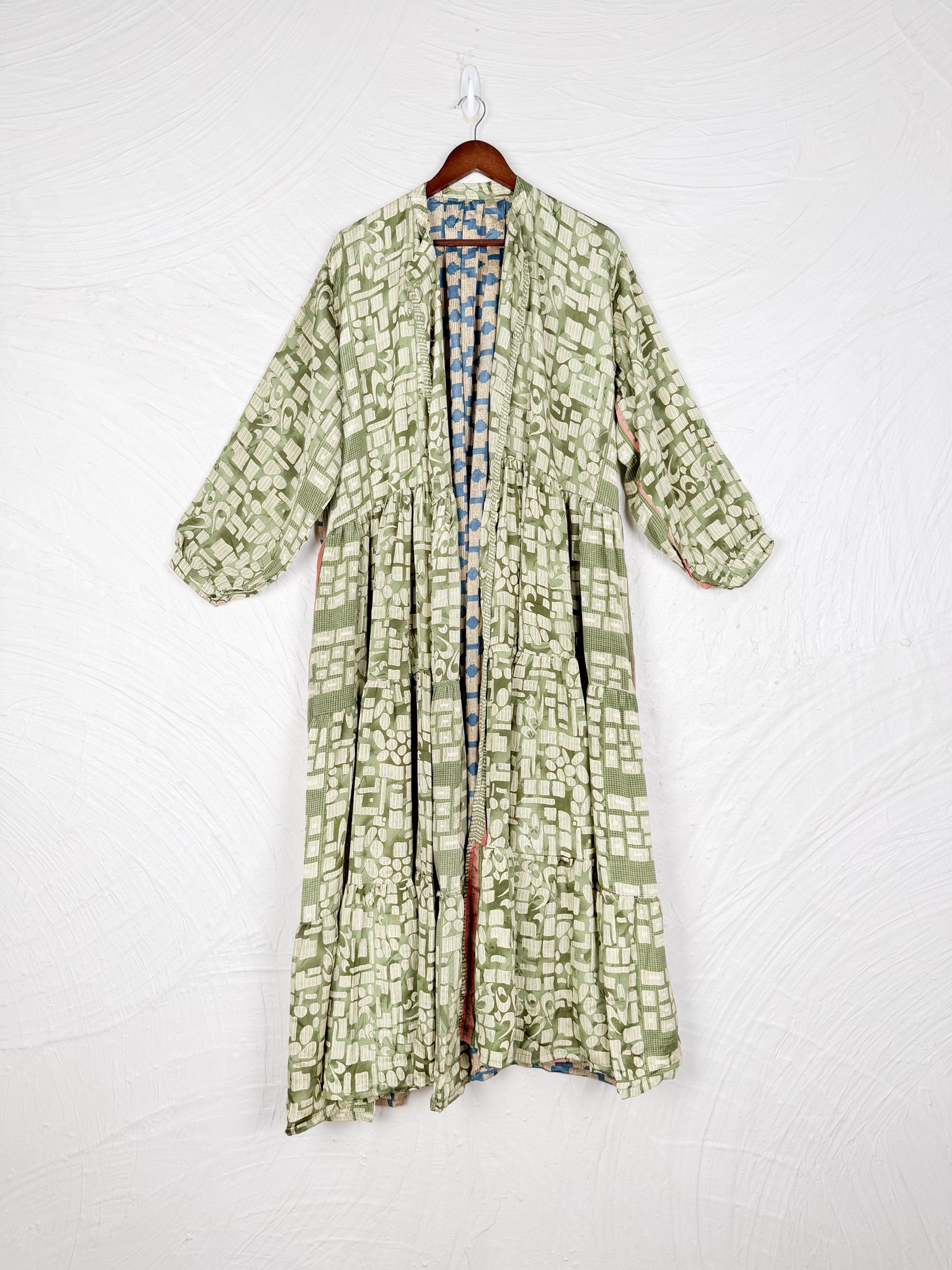 Abstract print silk dress - Love Protect Sustain