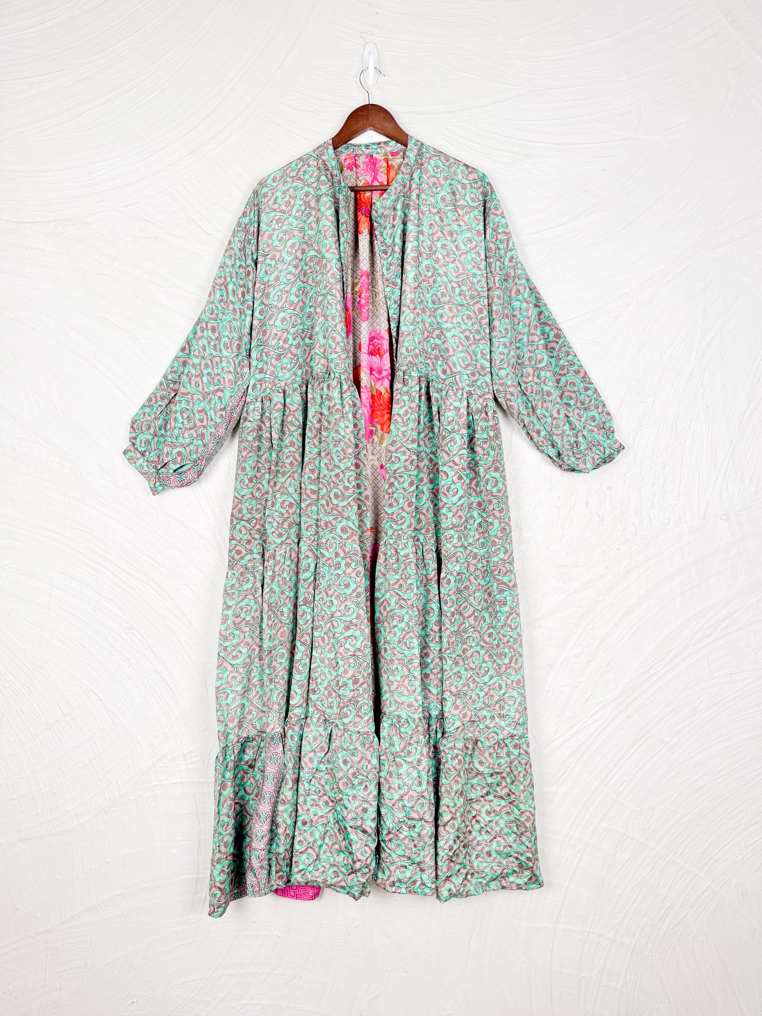 Abstract print silk dress - Love Protect Sustain