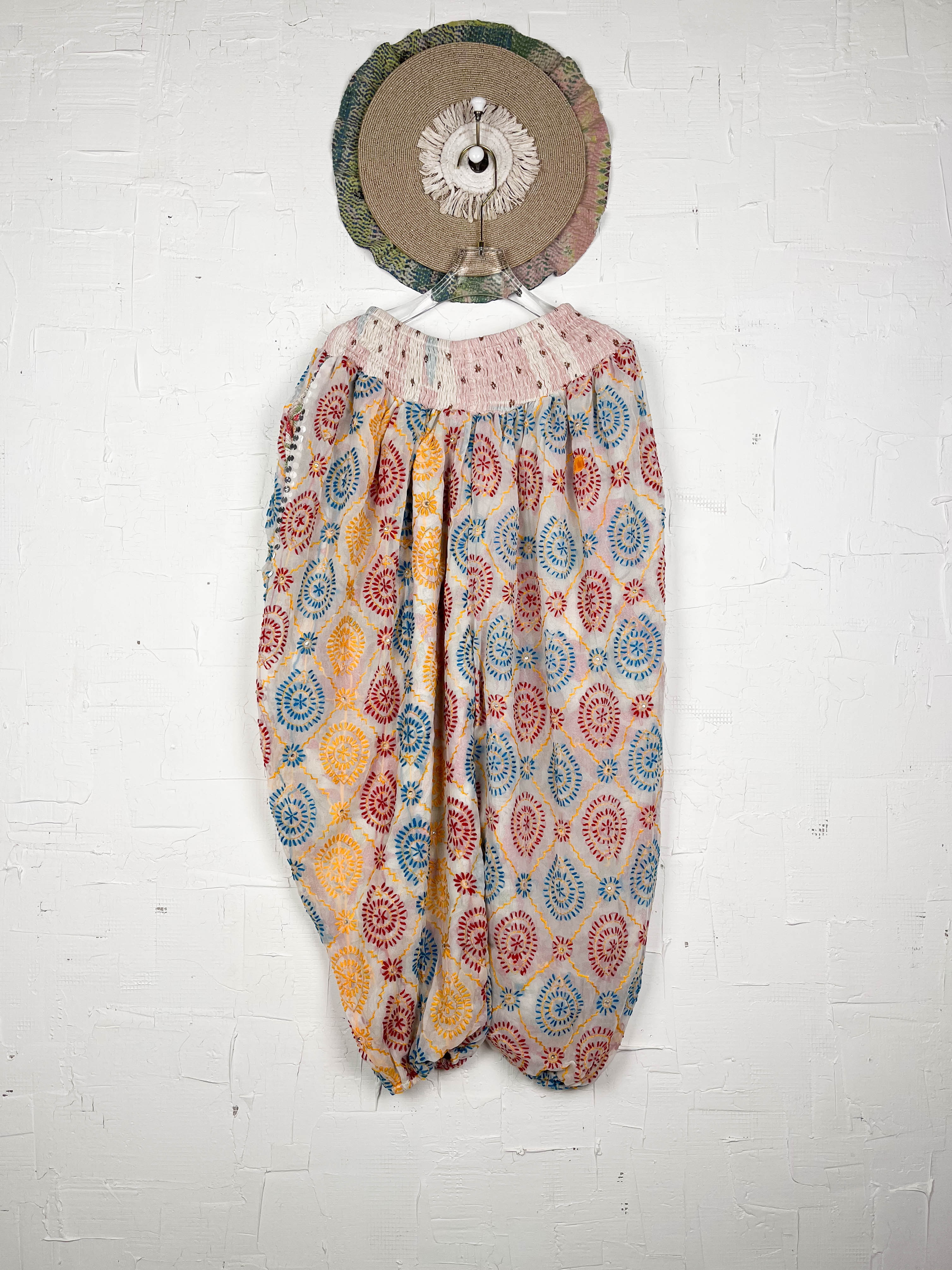 Artisan crafted healing pattern pants- Love Protect Sustain 