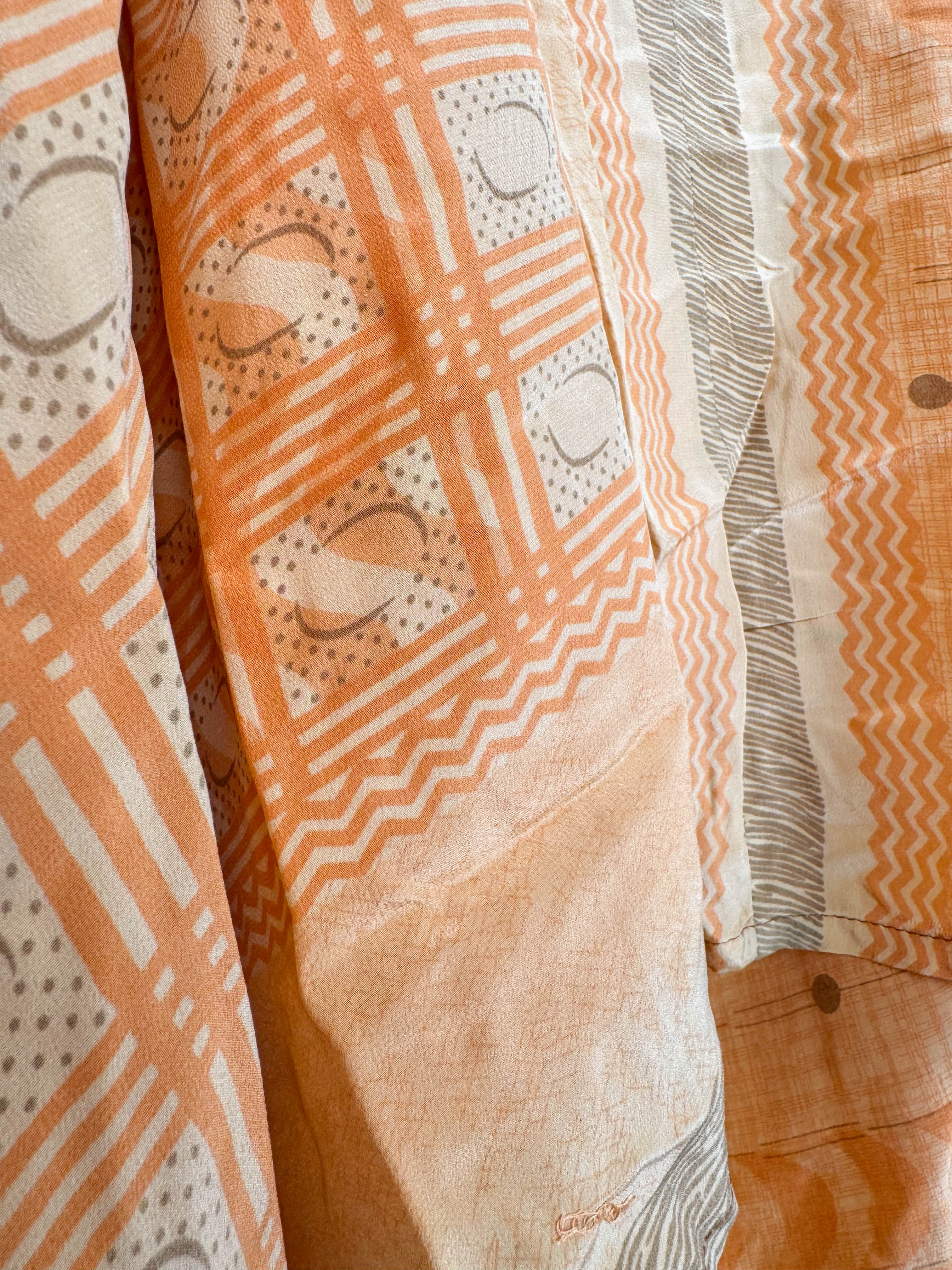 Asymmetrical hem silk dress - Love Protect Sustain