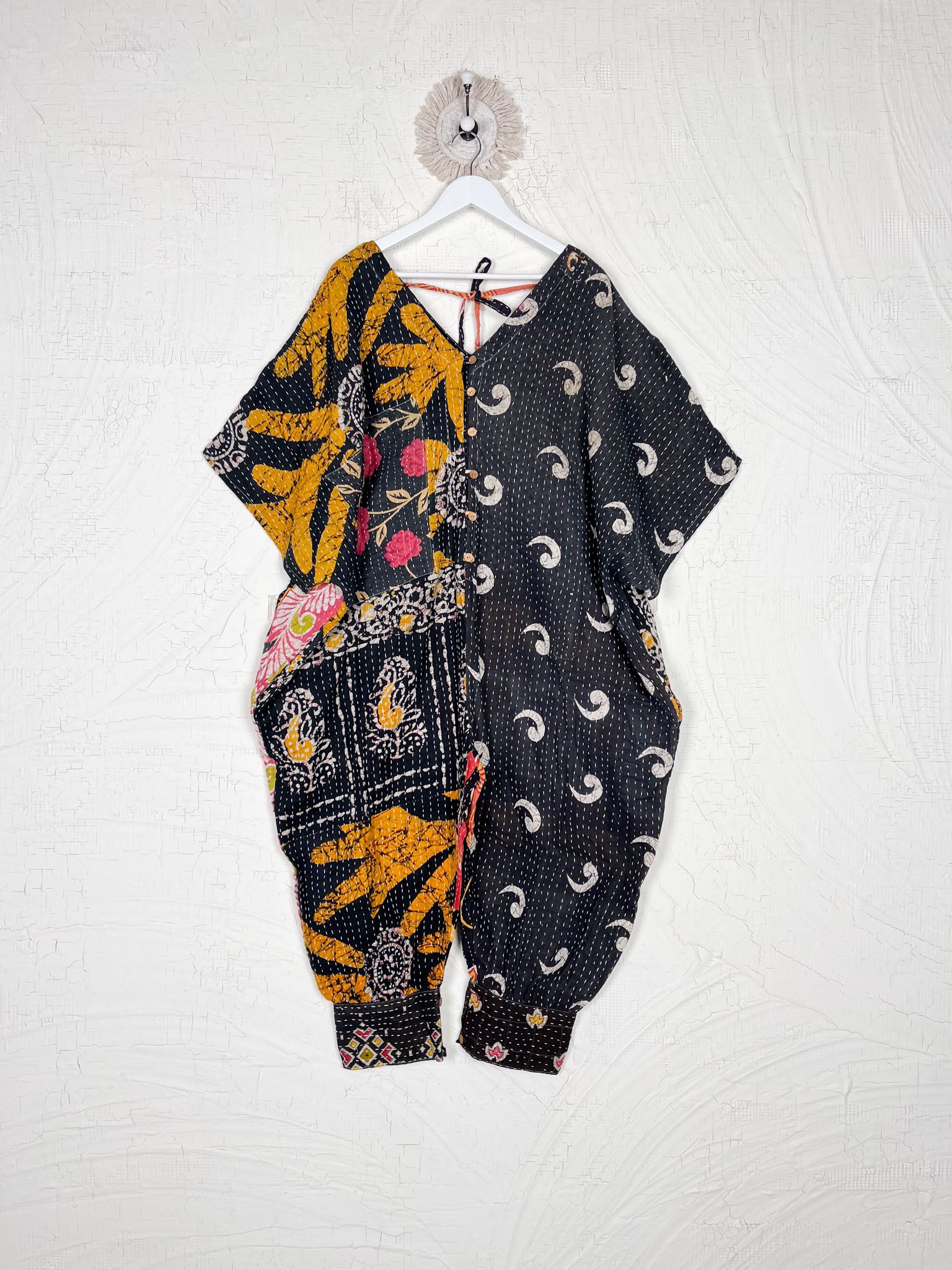 Black Kantha Jumper - Love Protect Sustain