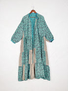 Blue Floral print silk dress - Love Protect Sustain