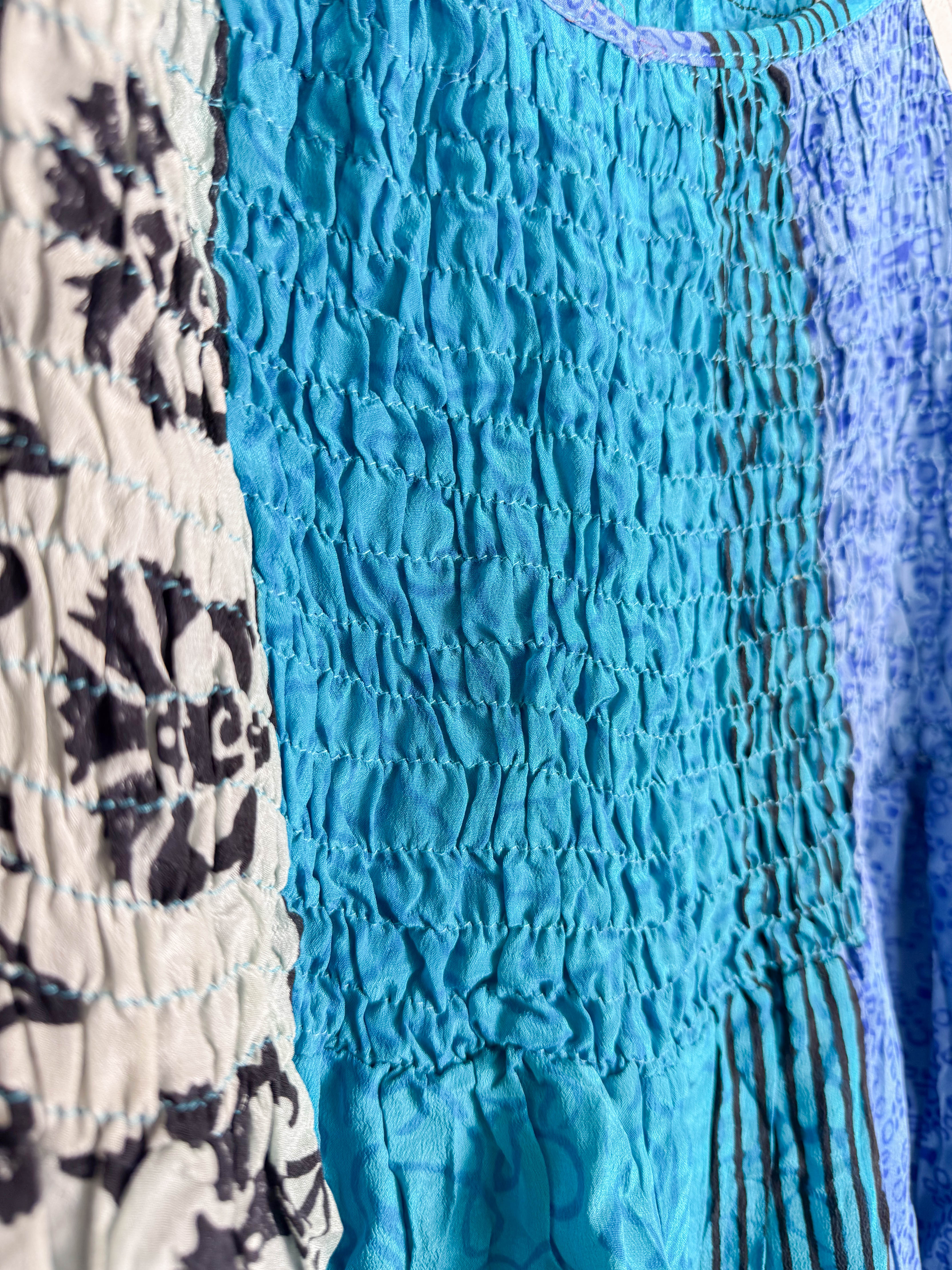 Blue Mid Length Dress - Love Protect Sustain