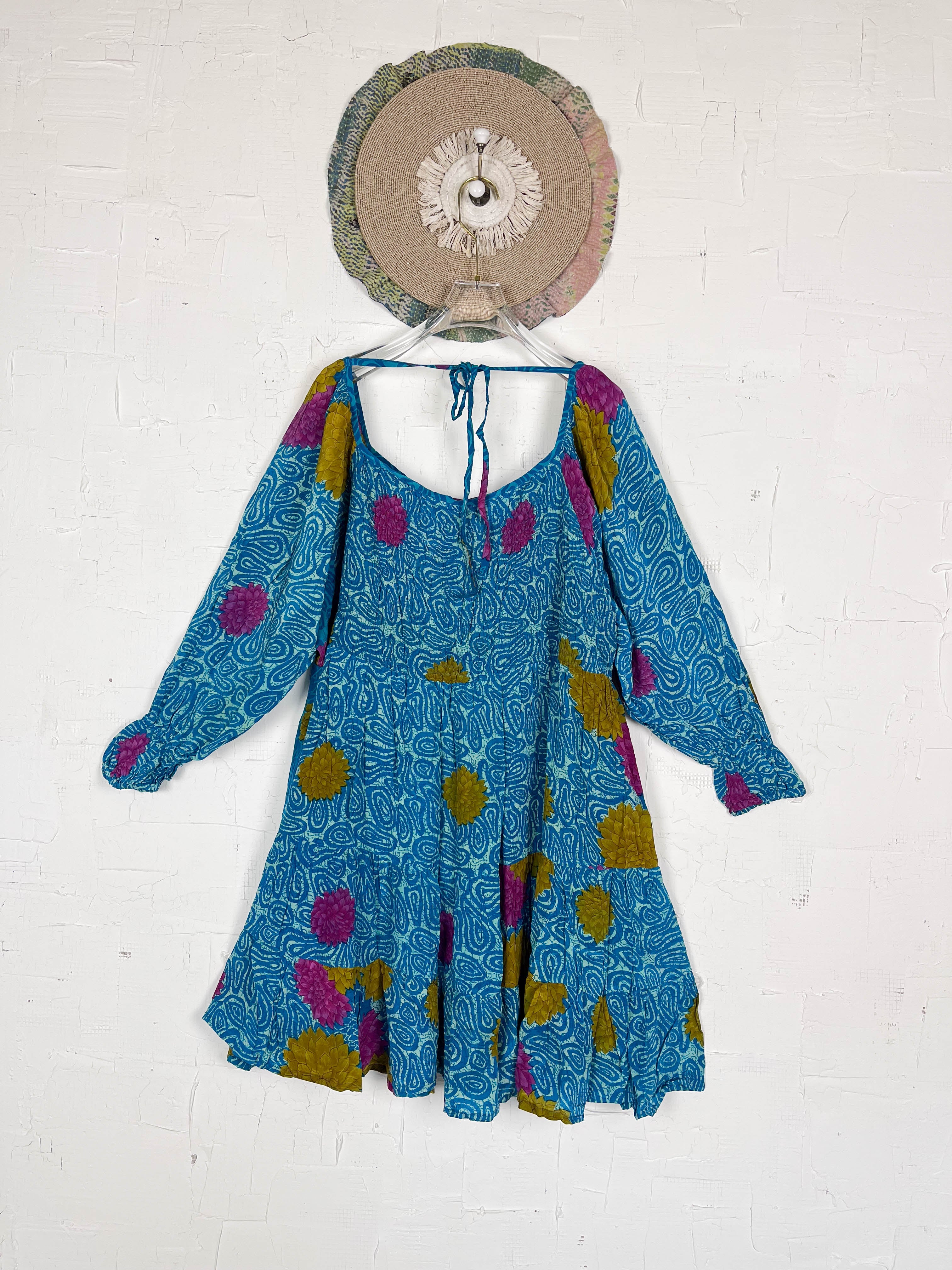 Blue Silk Dress - Love Protect Sustain