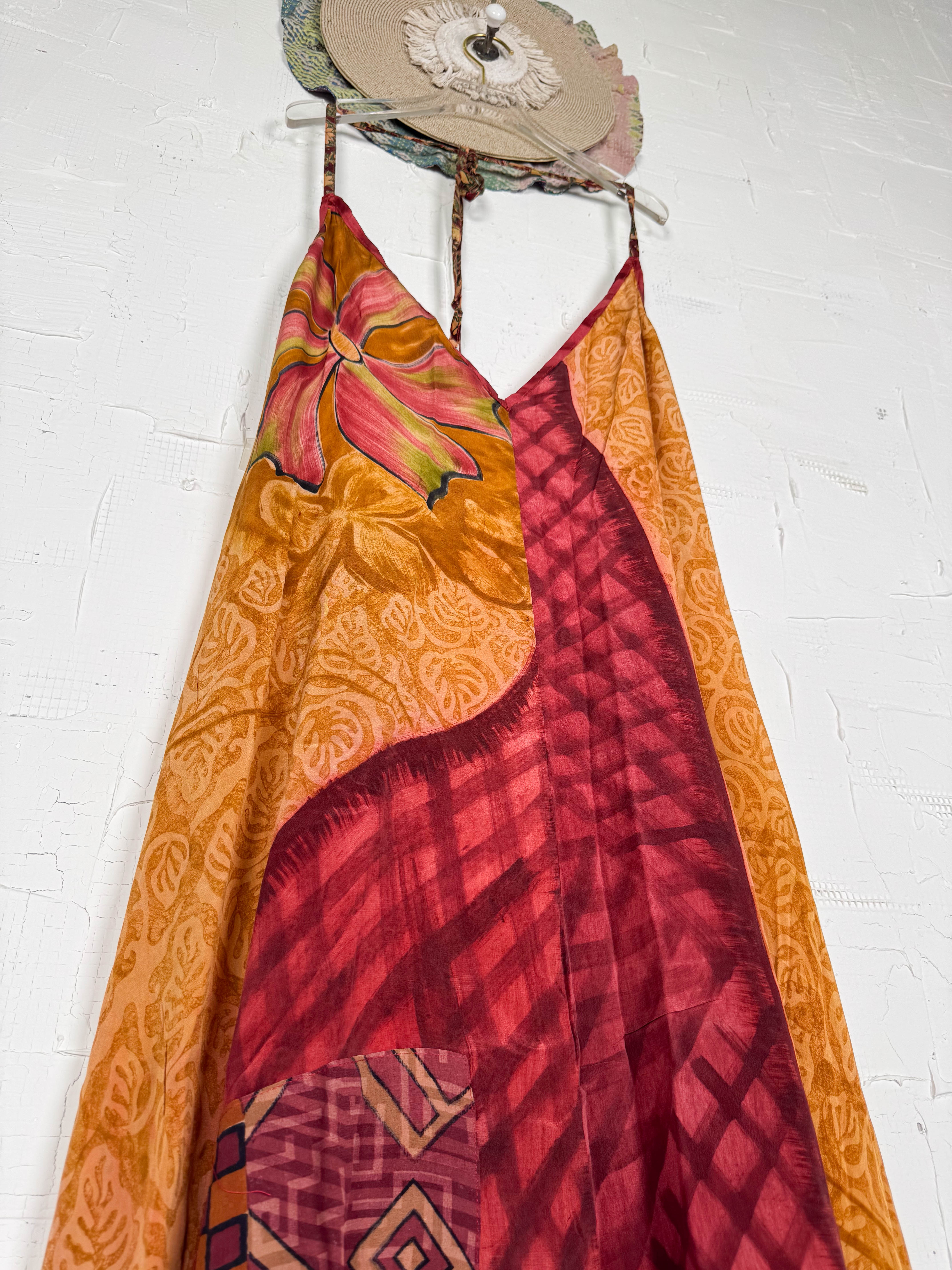 Bohemian silk dress - Love Protect Sustain