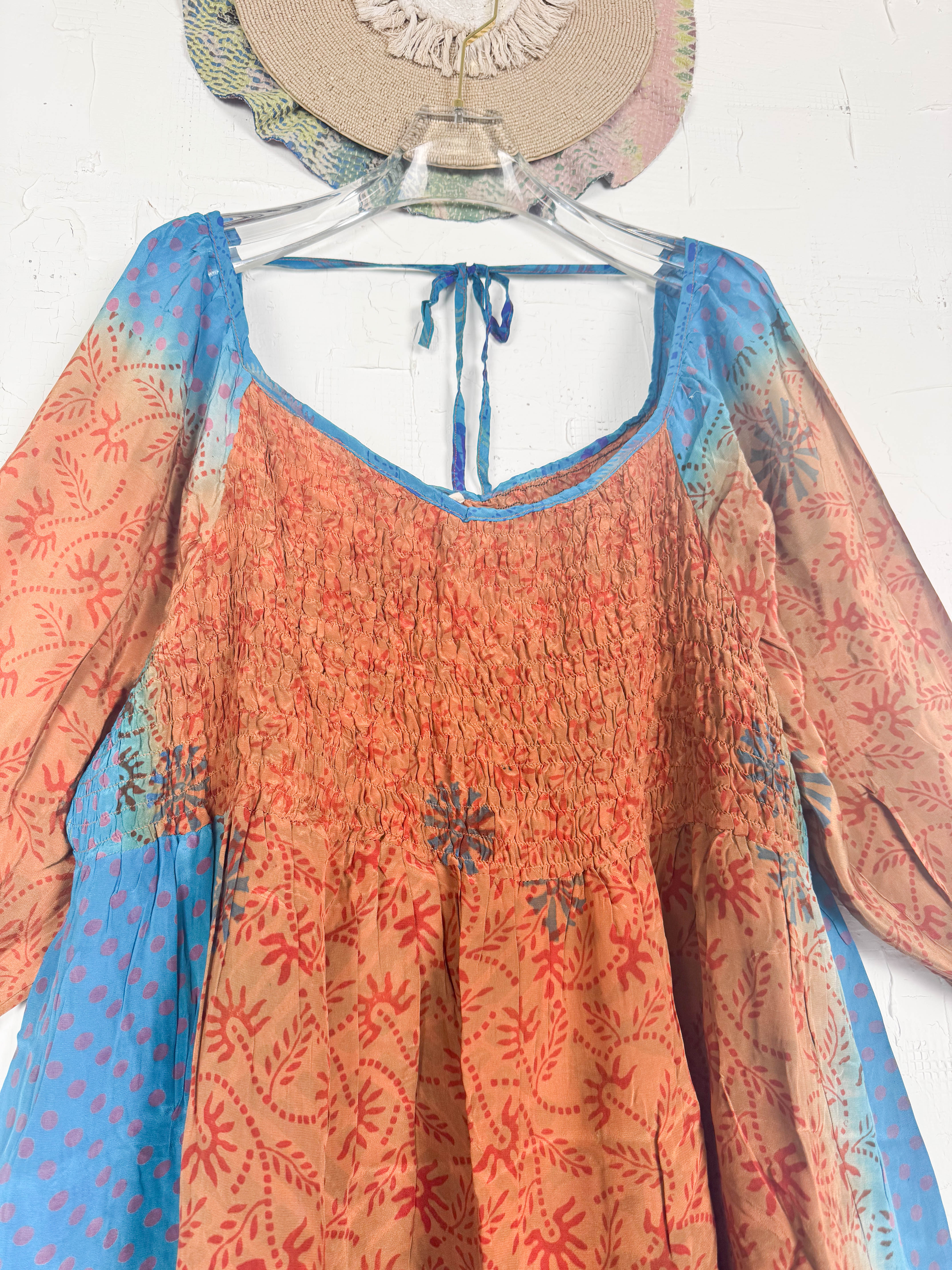 Bohemian silk dress - Love Protect Sustain