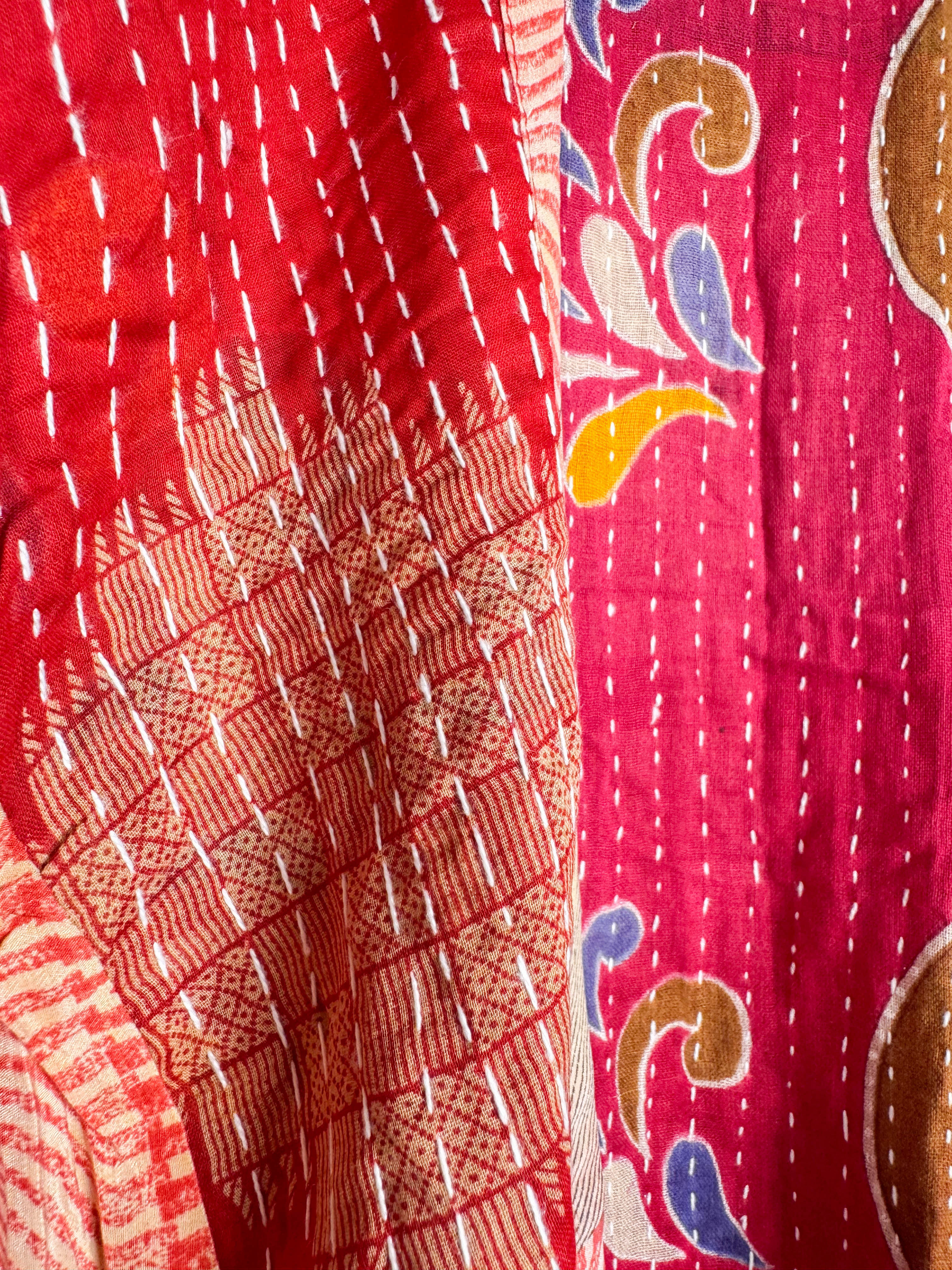 Bohemian silk kantha top - Love Protect Sustain