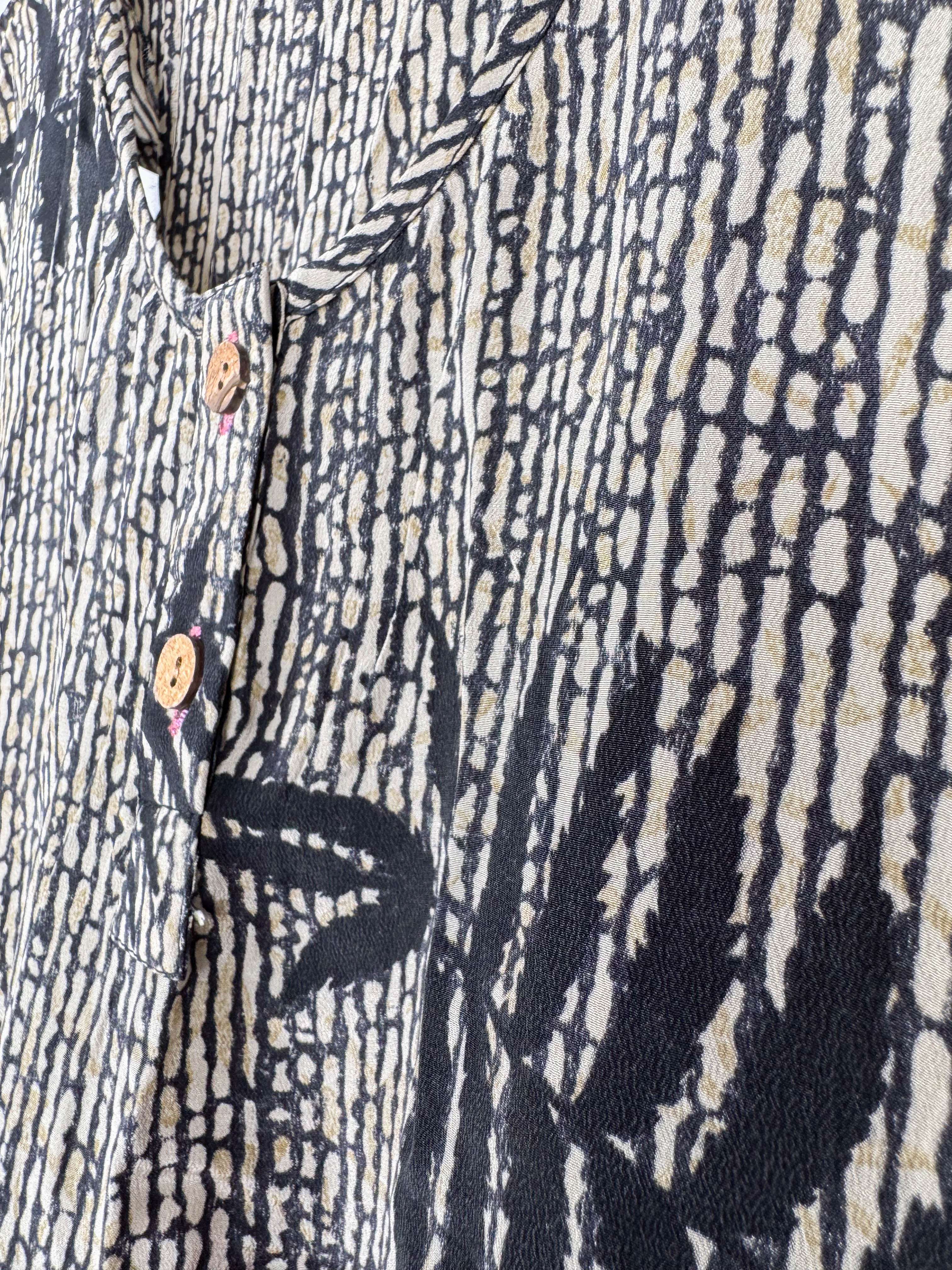 Bohemian silk patchwork Top - Love Protect Sustain