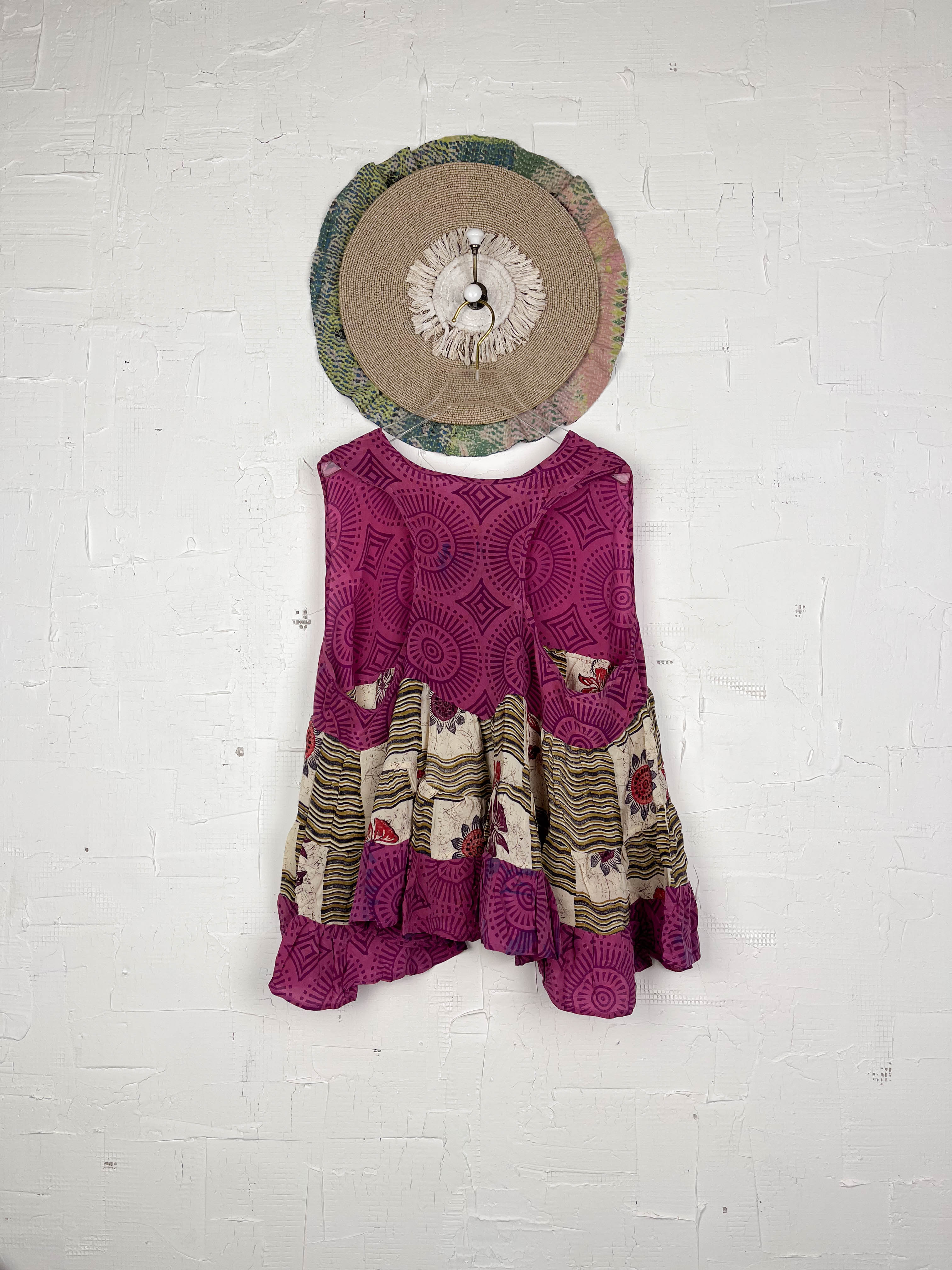 Bohemian silk patchwork blouse - Love Protect Sustain