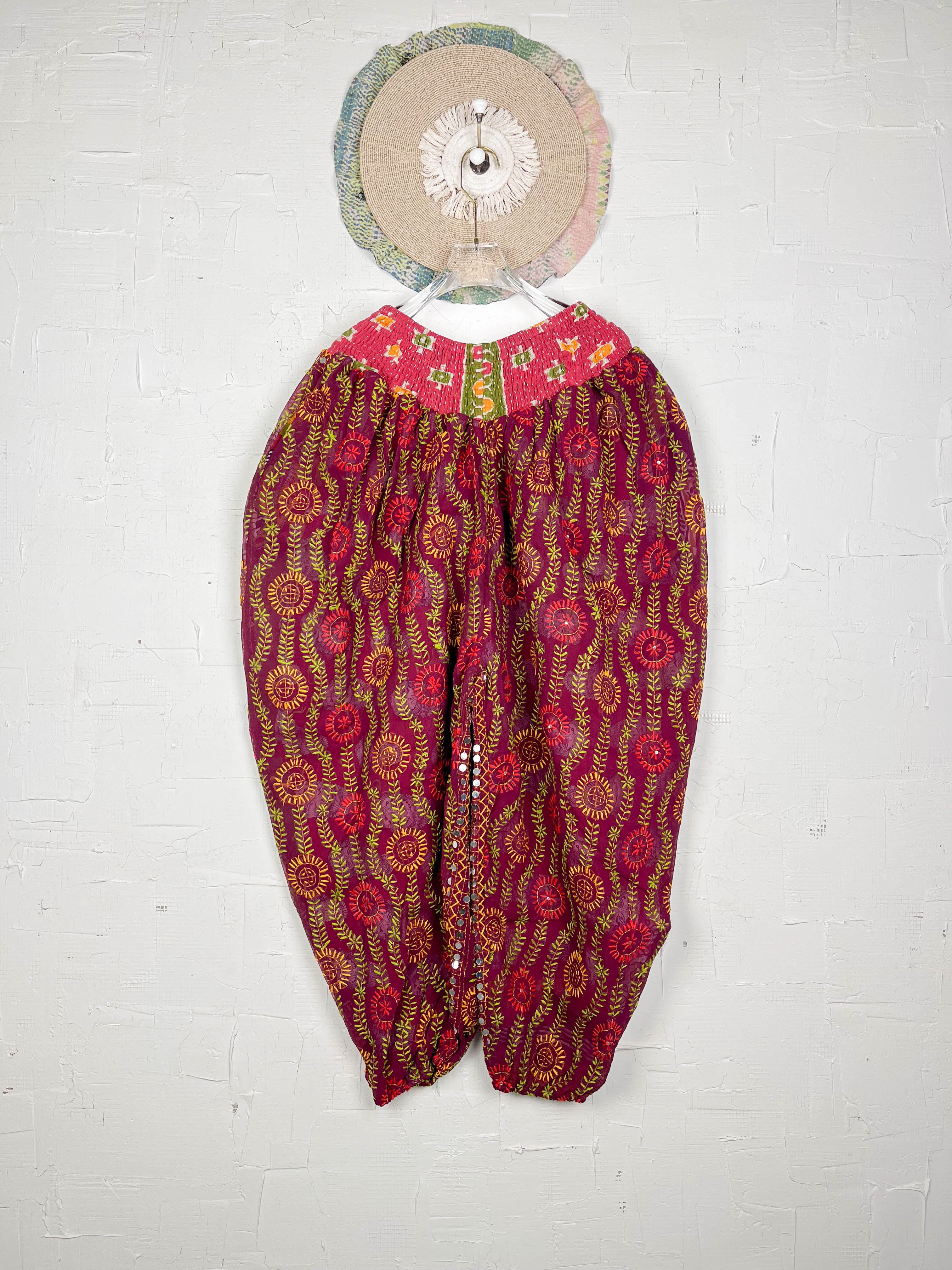 Bohemian travel pants embroidered - Love Protect Sustain 