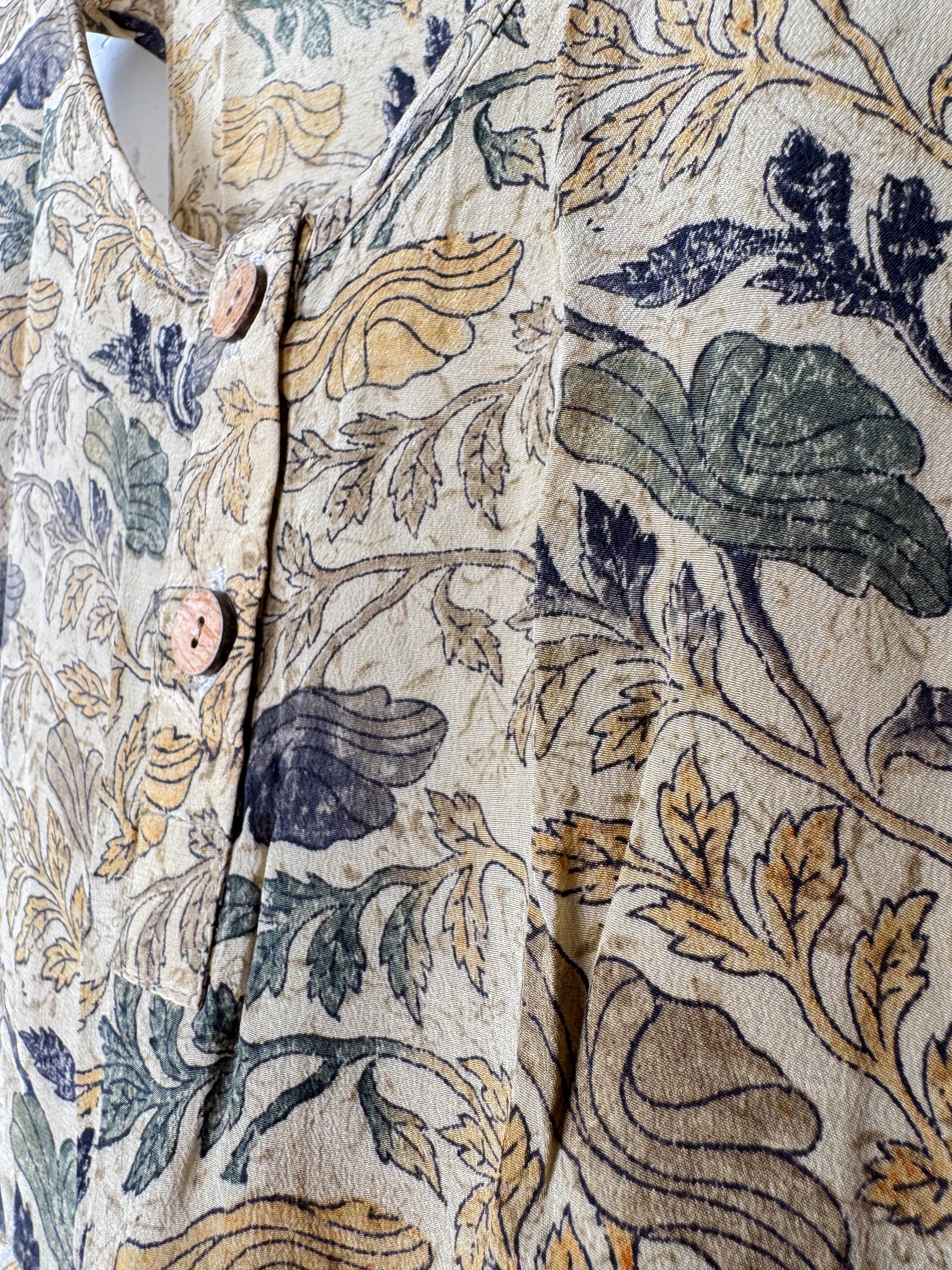 Boho Indian silk top - Love Protect Sustain