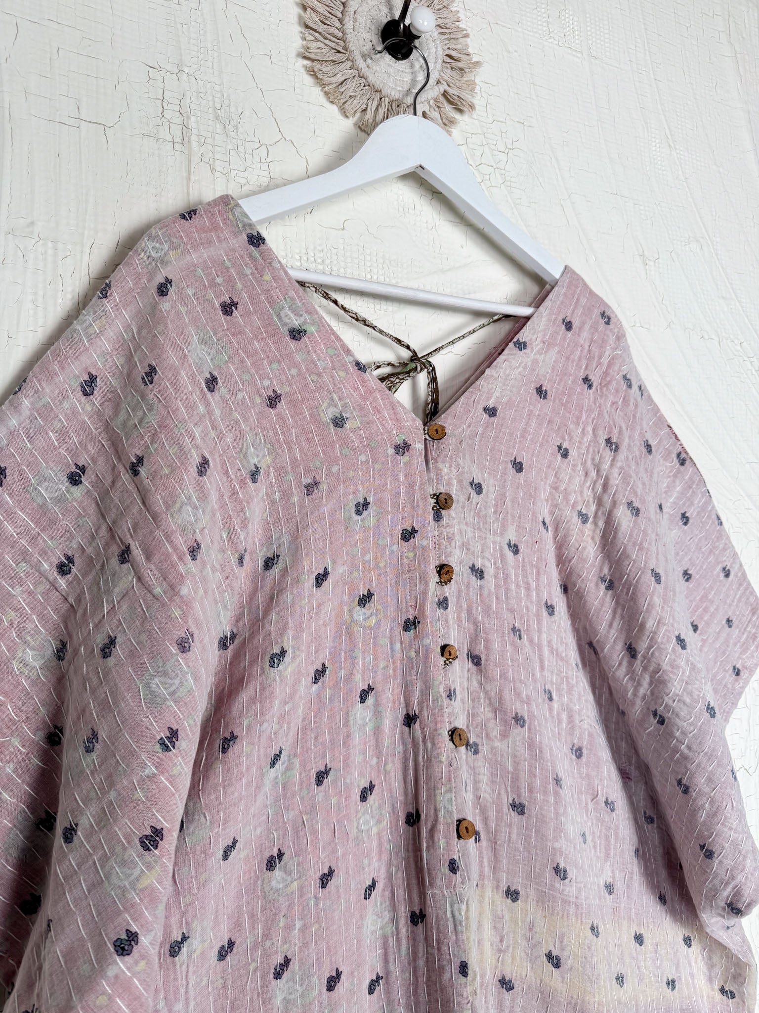 Boho festival Kantha loose fit romper - Love Protect Sustain