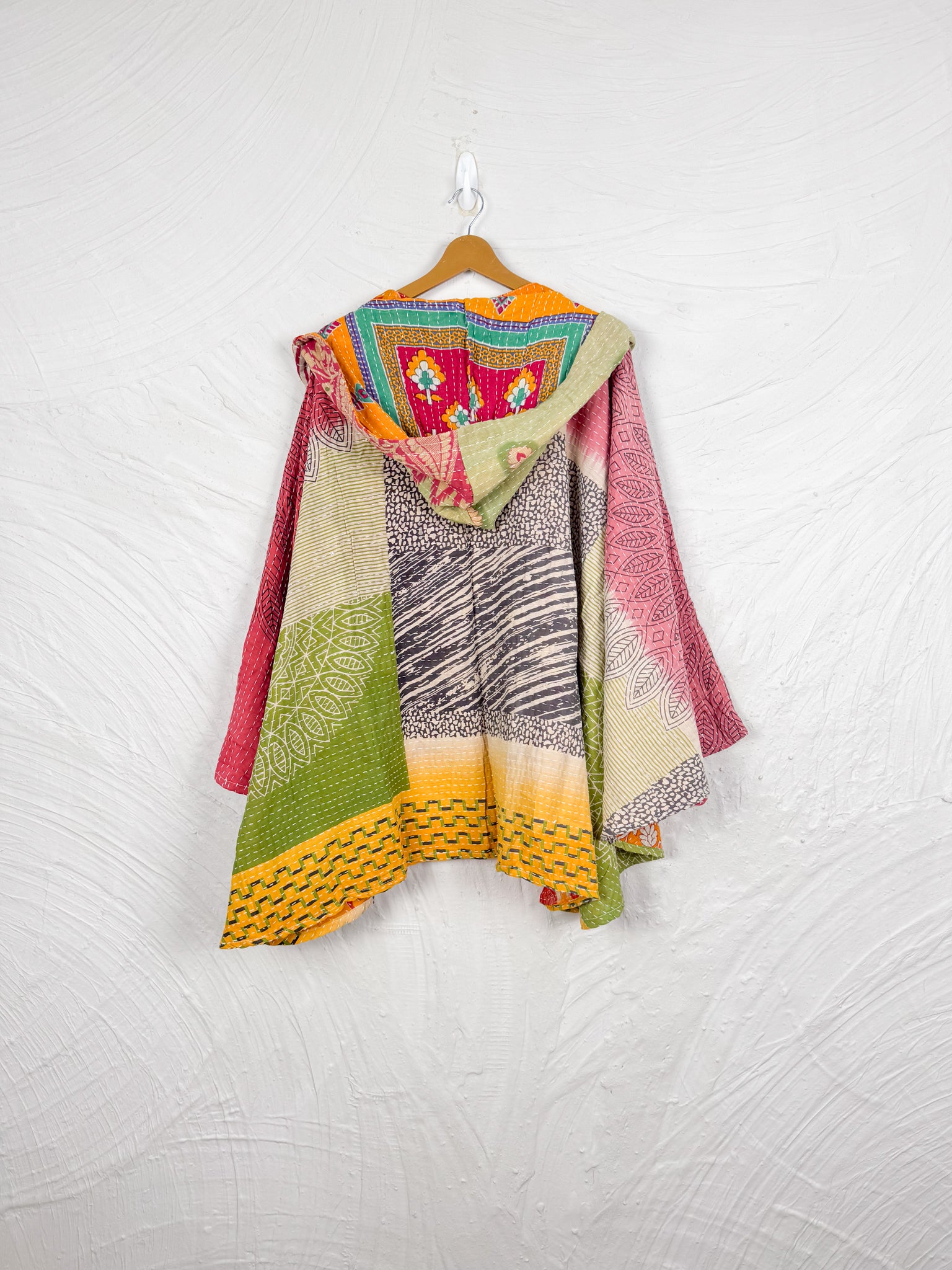 Boho kantha poncho - Love Protect Sustain
