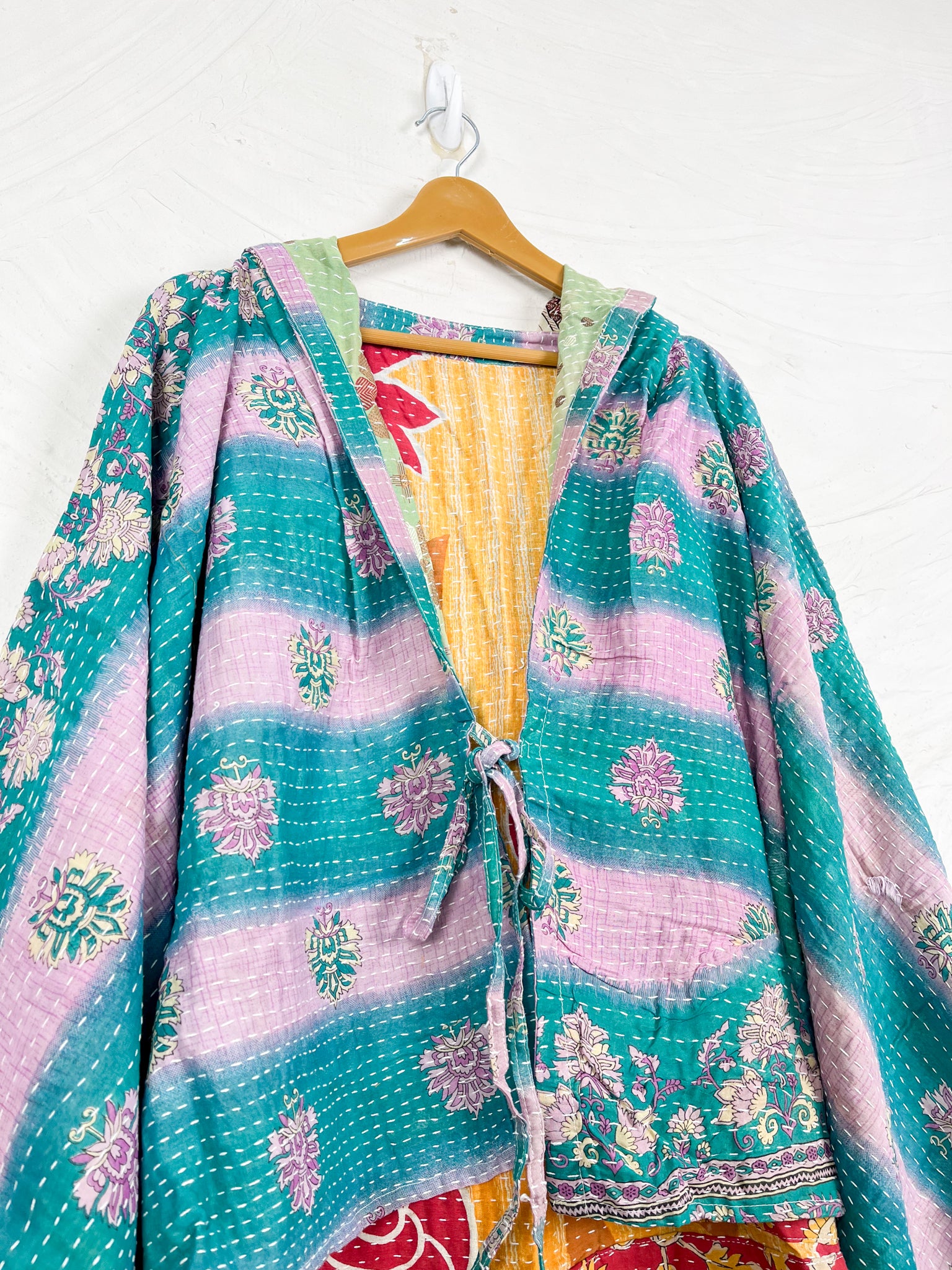 Boho kantha poncho - Love Protect Sustain