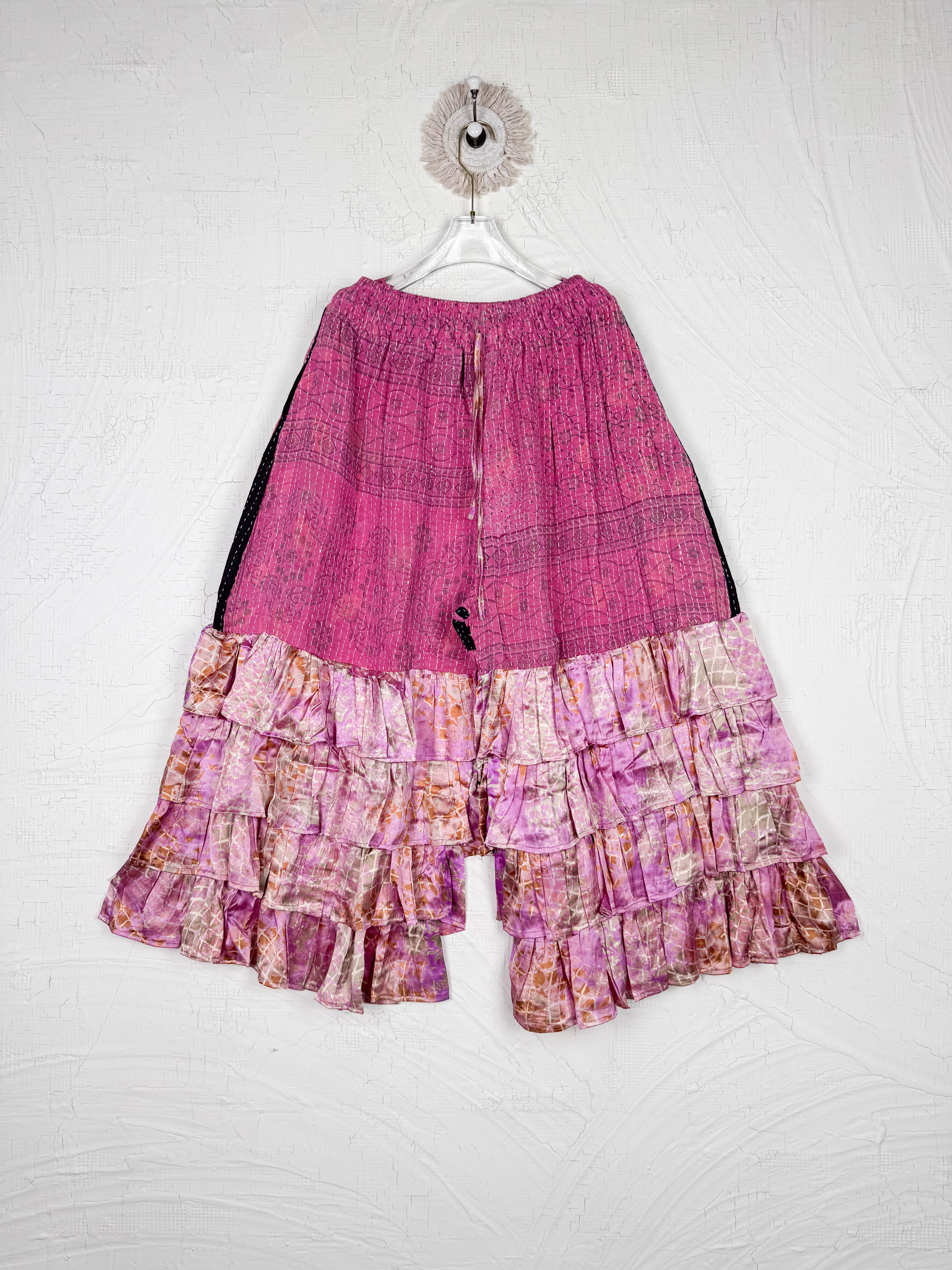 Boho kantha silk Pants - Love Protect Sustain