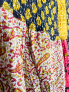 Boho patchwork skirtred - Love Protect Sustain