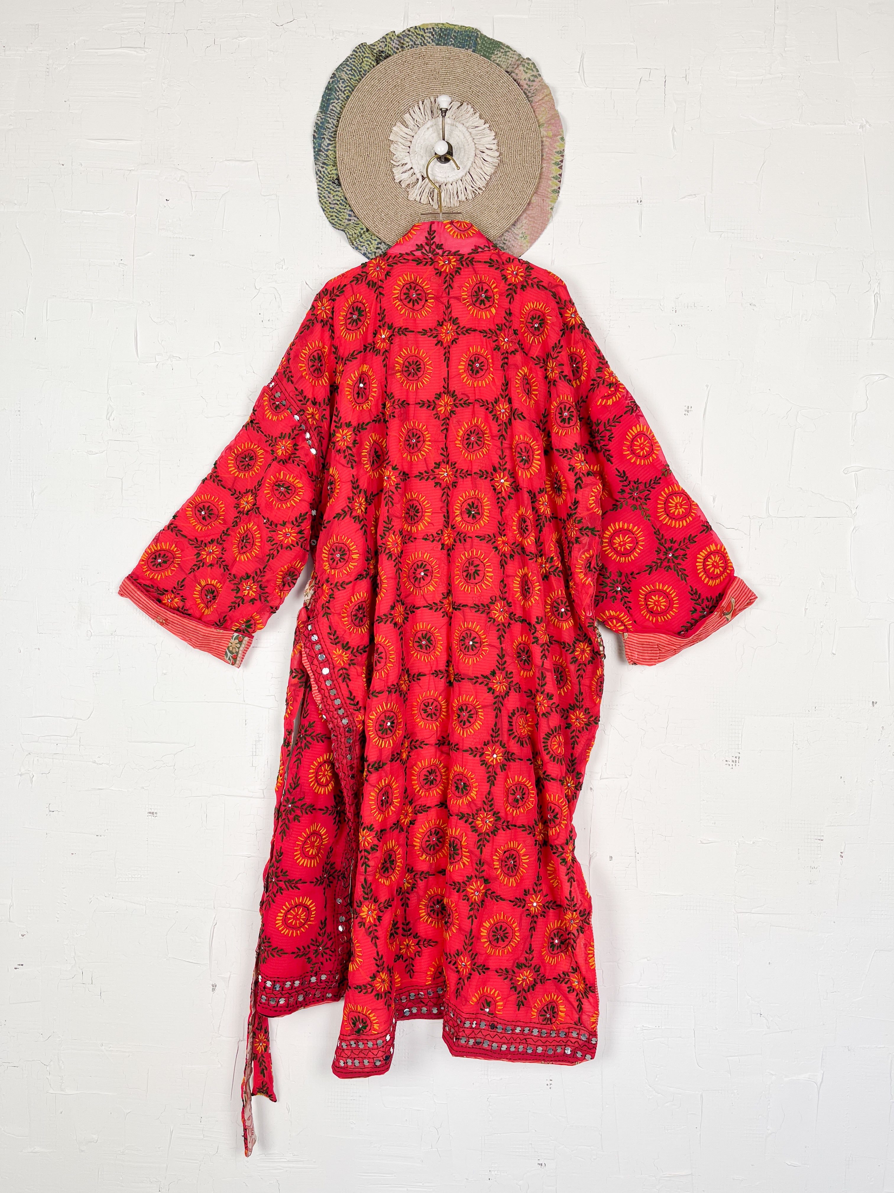 Bohored Phulkari kimono - Love Protect Sustain