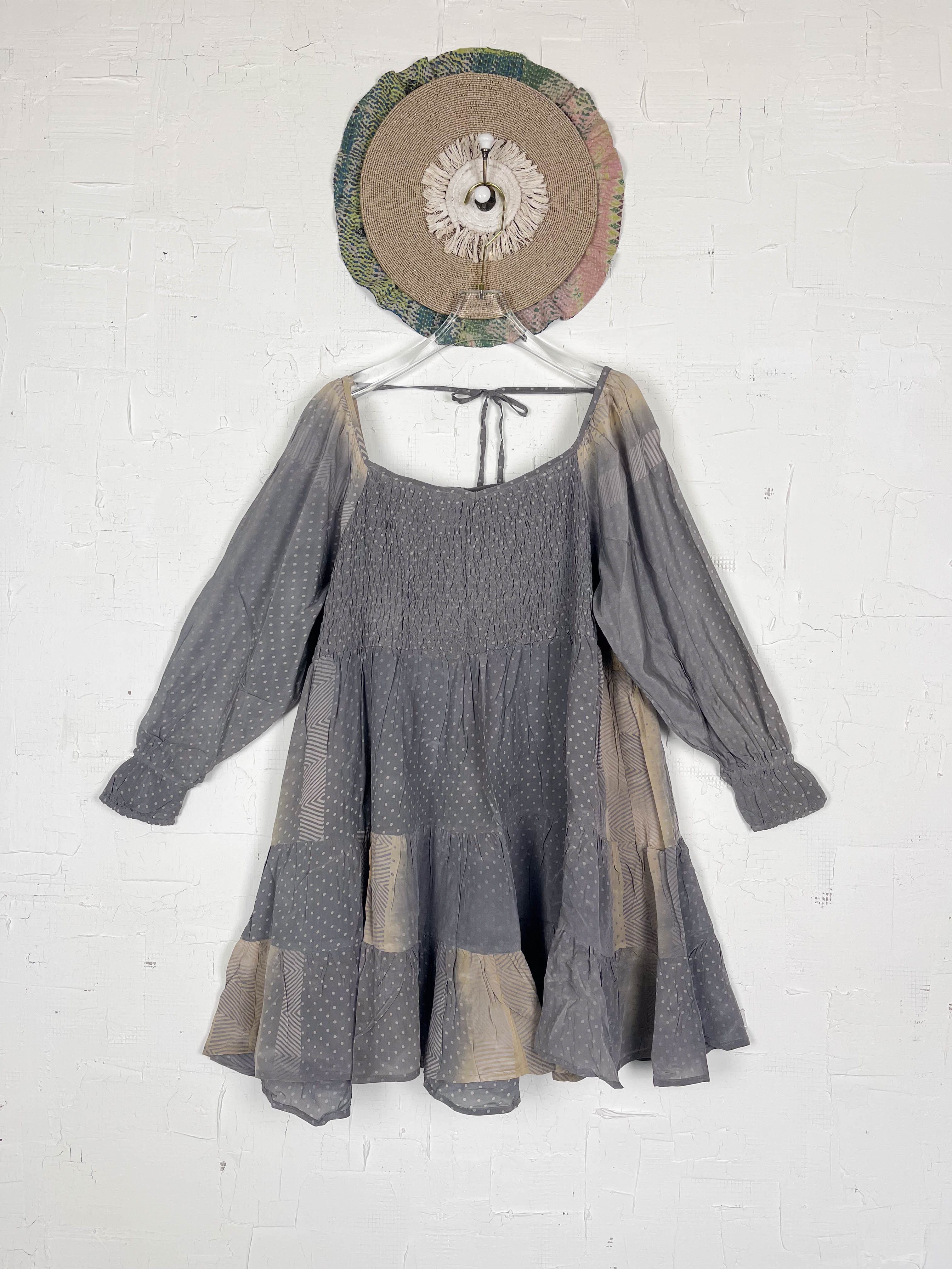 Boho silk dress - Love Protect Sustain