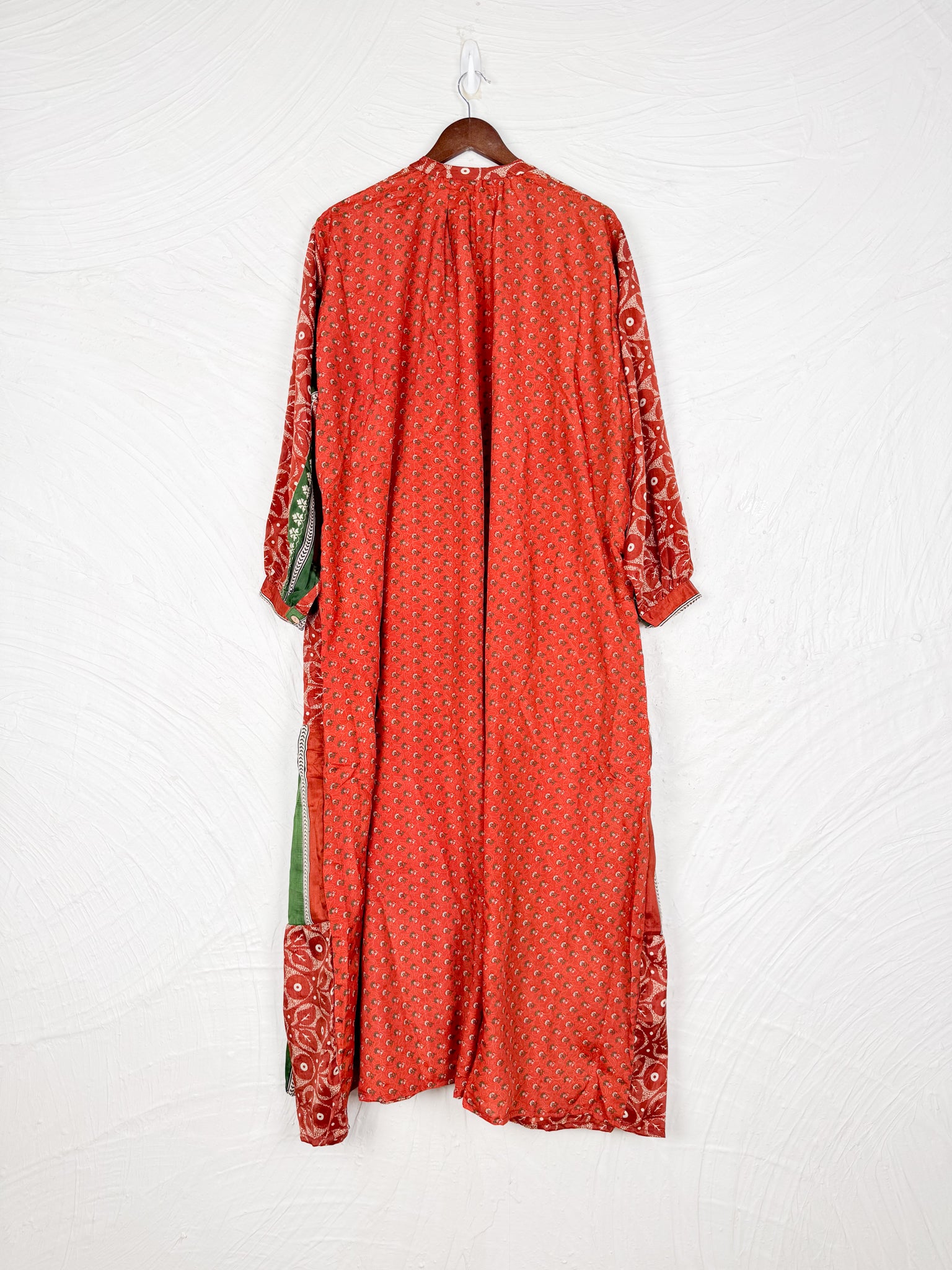 Boho silk long dress - Love Protect Sustain