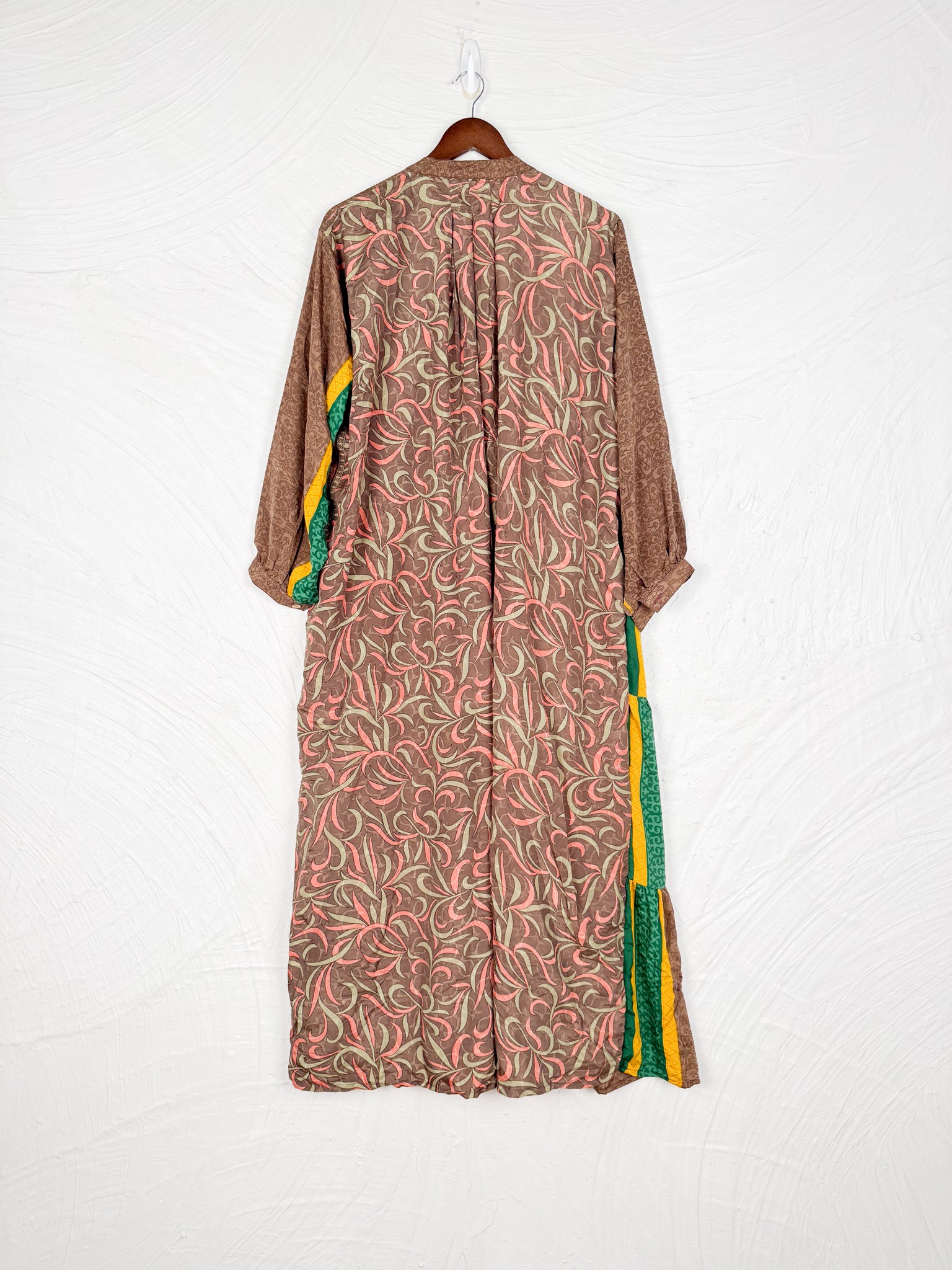 Boho silk long dress - Love Protect Sustain