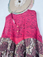 Boho silk patchwork top - Love Protect Sustain