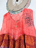 Boho silk patchwork top - Love Protect Sustain