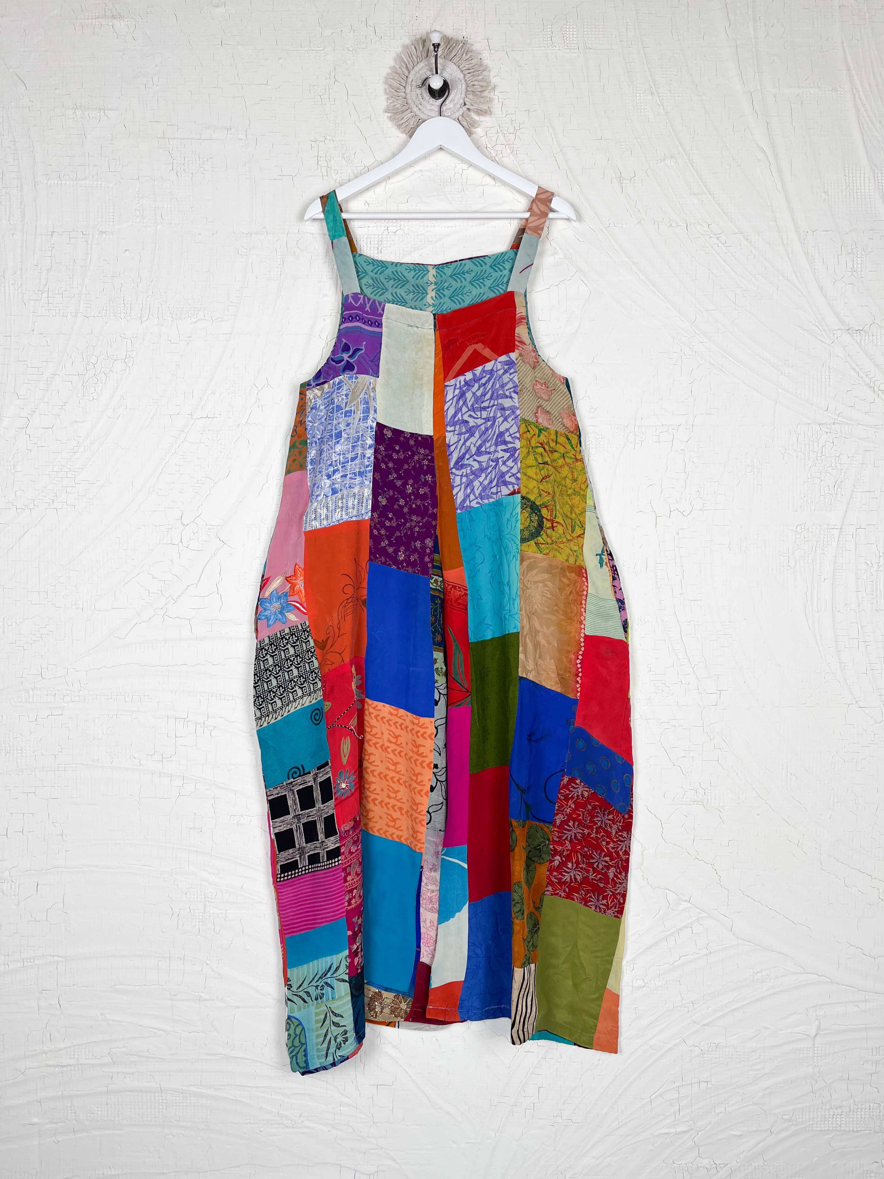 Bright multi-colored patchwork dress - Love Protect Sustain