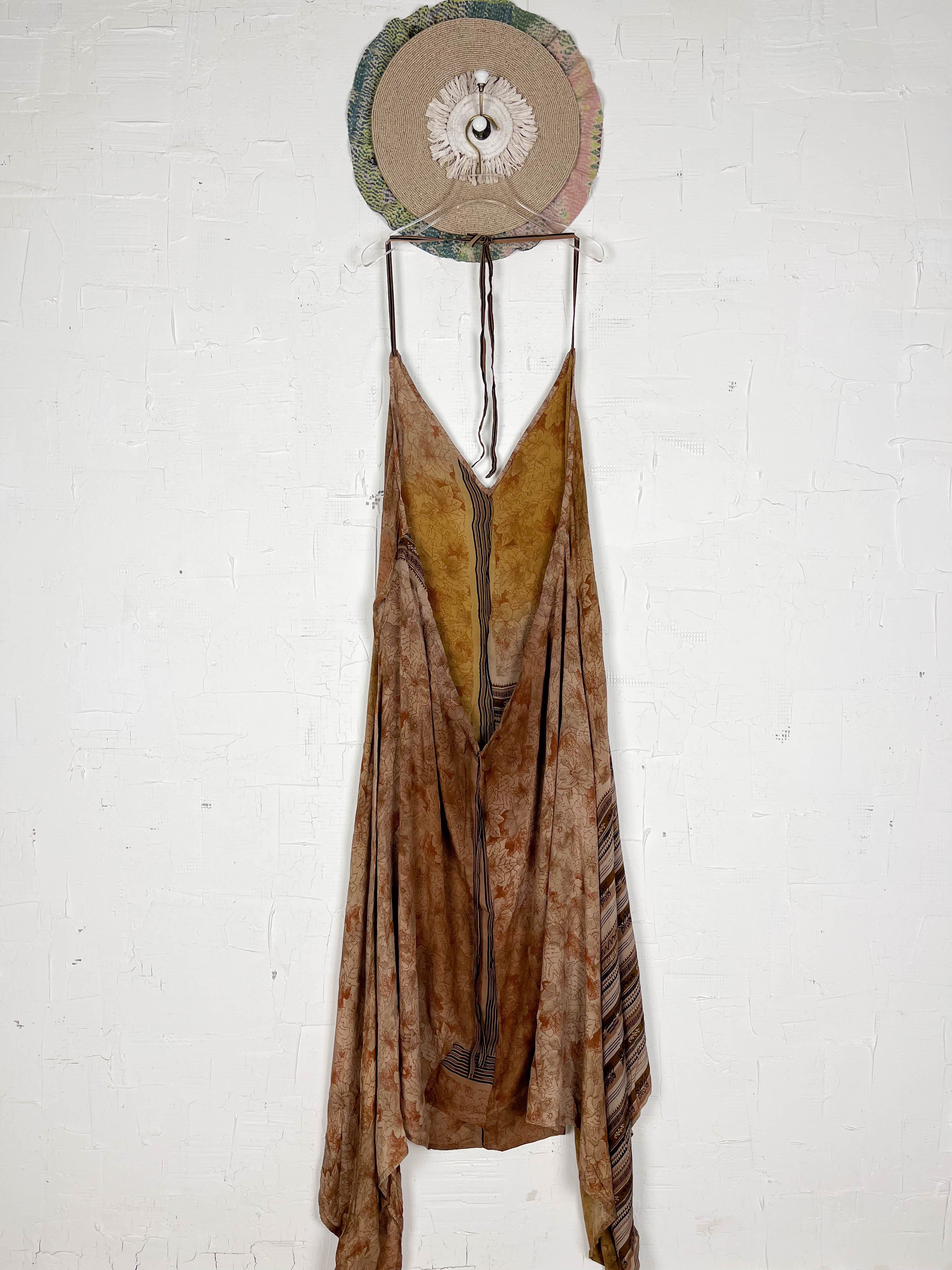 Brown Silk Dres - Love Protect Sustain