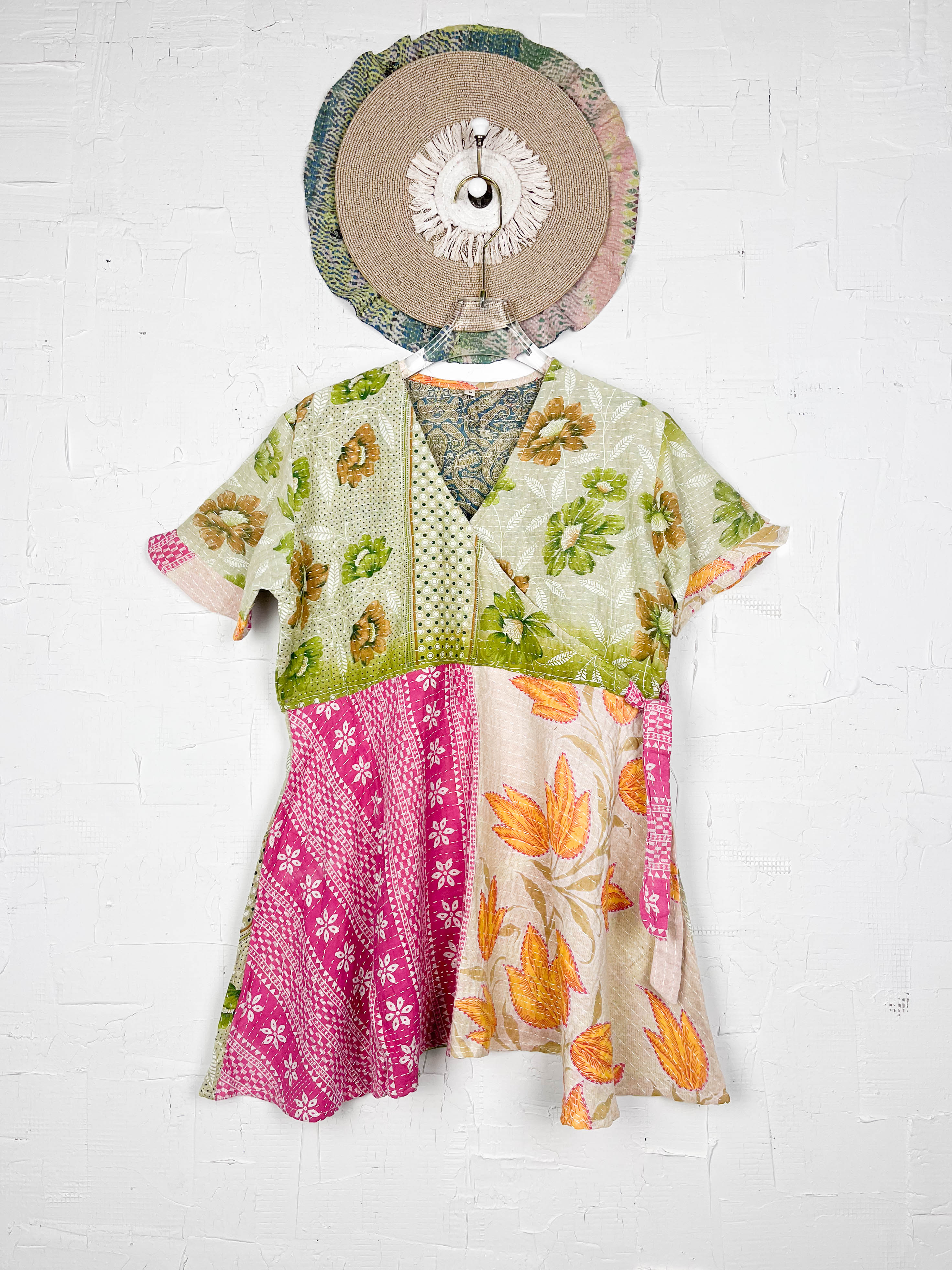 Colorful wrap dress - Love Protect Sustain