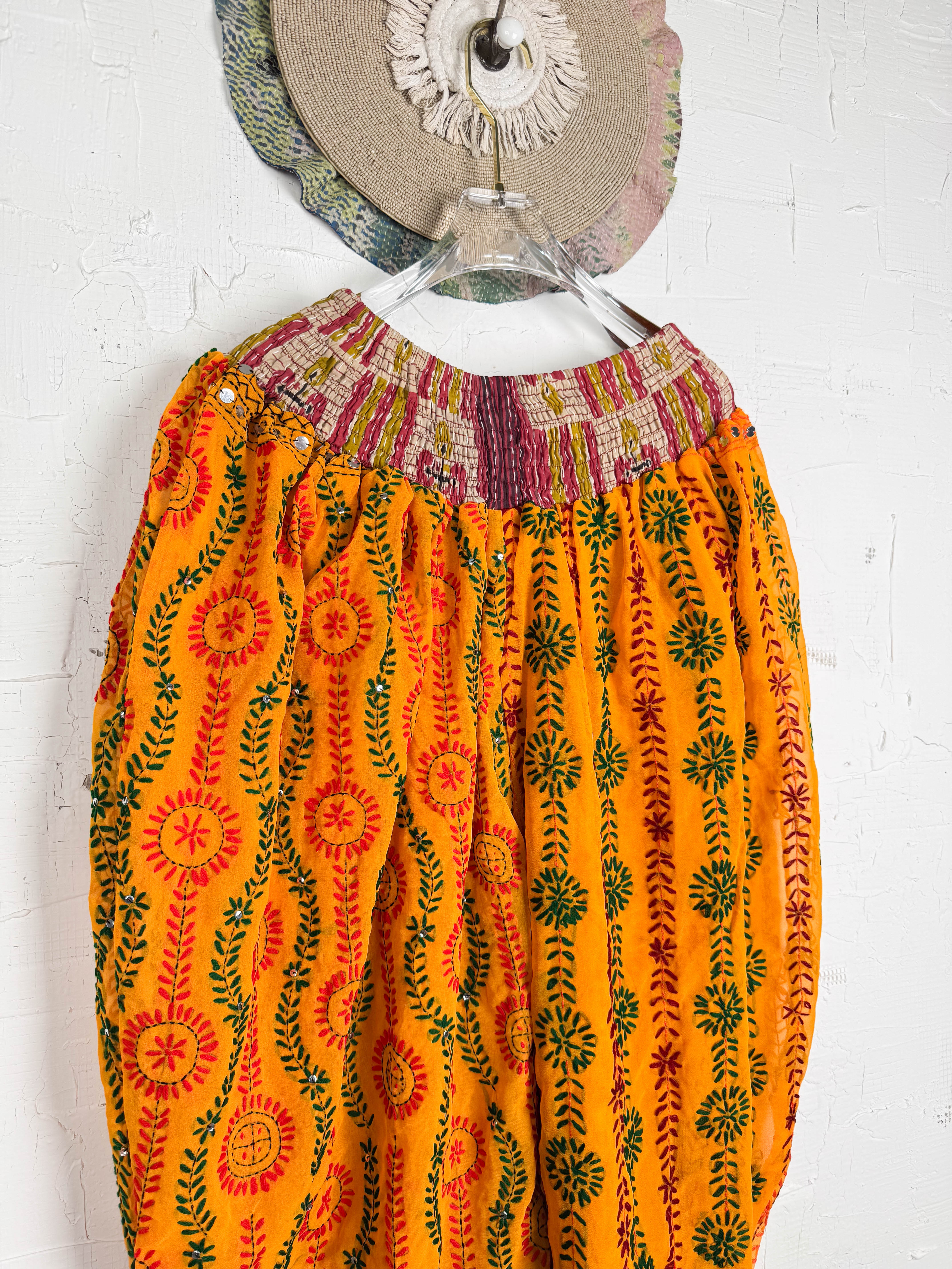 Comfortable embroidered pants- Love Protect Sustain