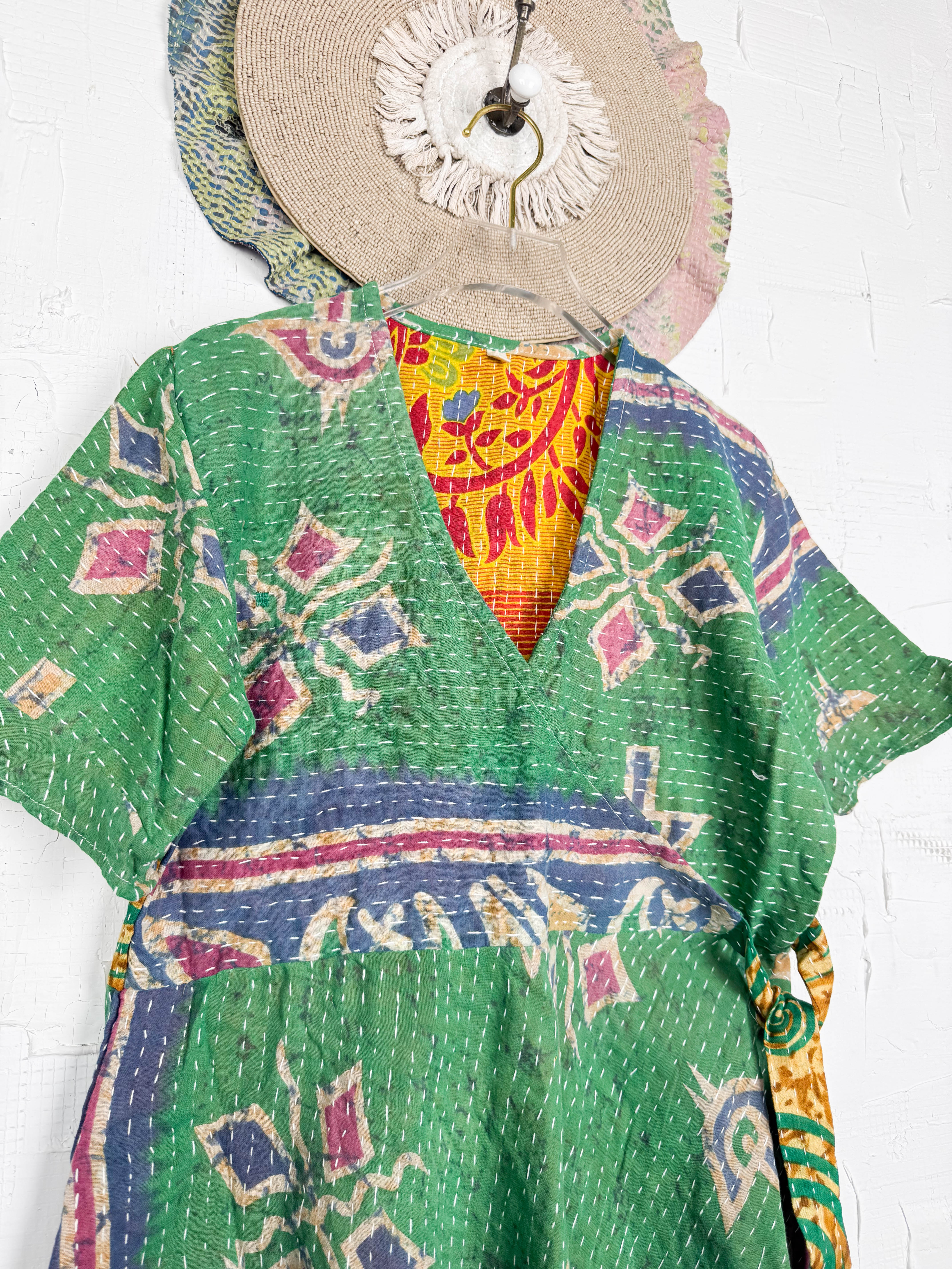 Cotton Kantha dress - Love Protect Sustain