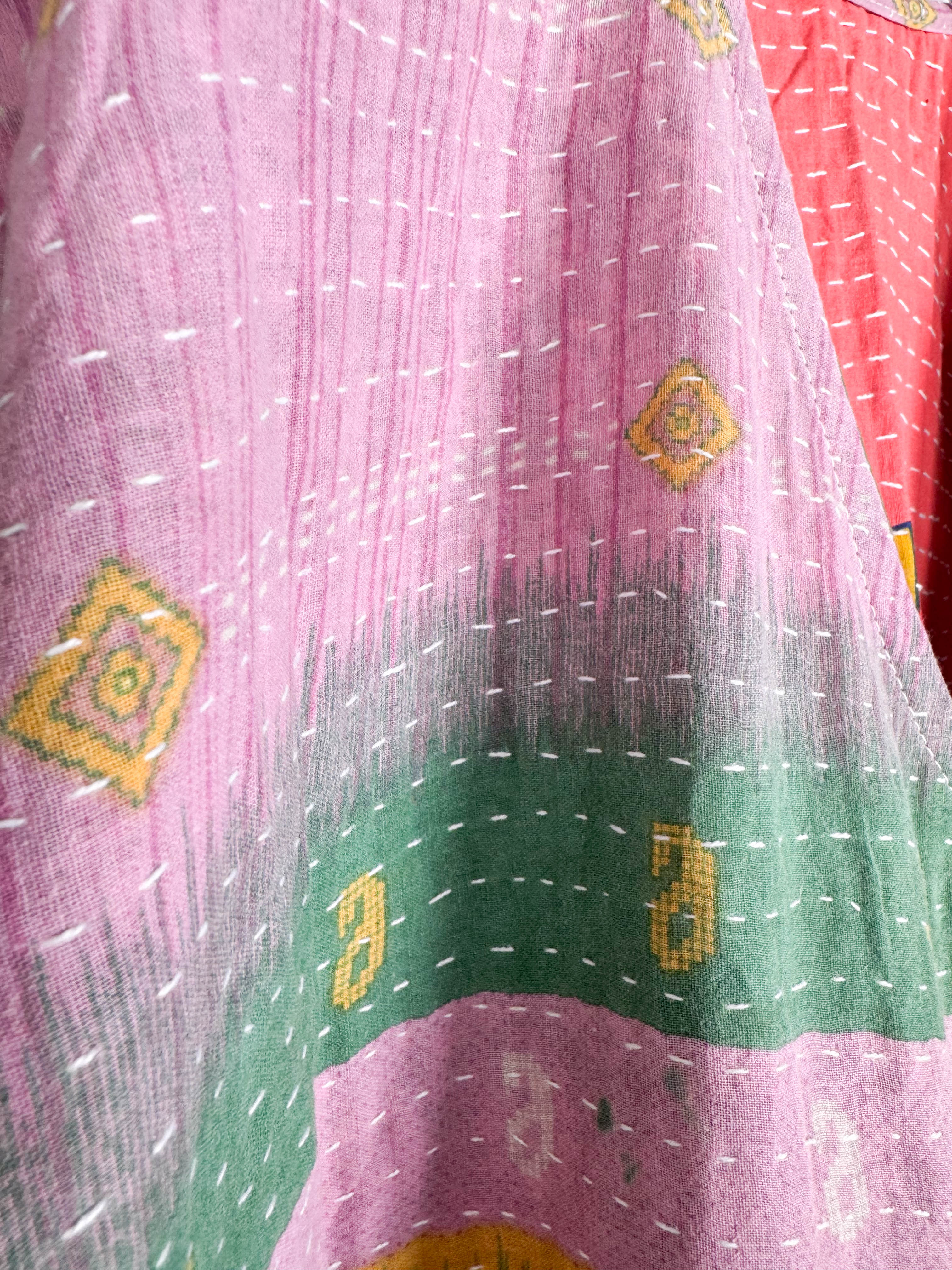 Cotton Kantha dress - Love Protect Sustain 