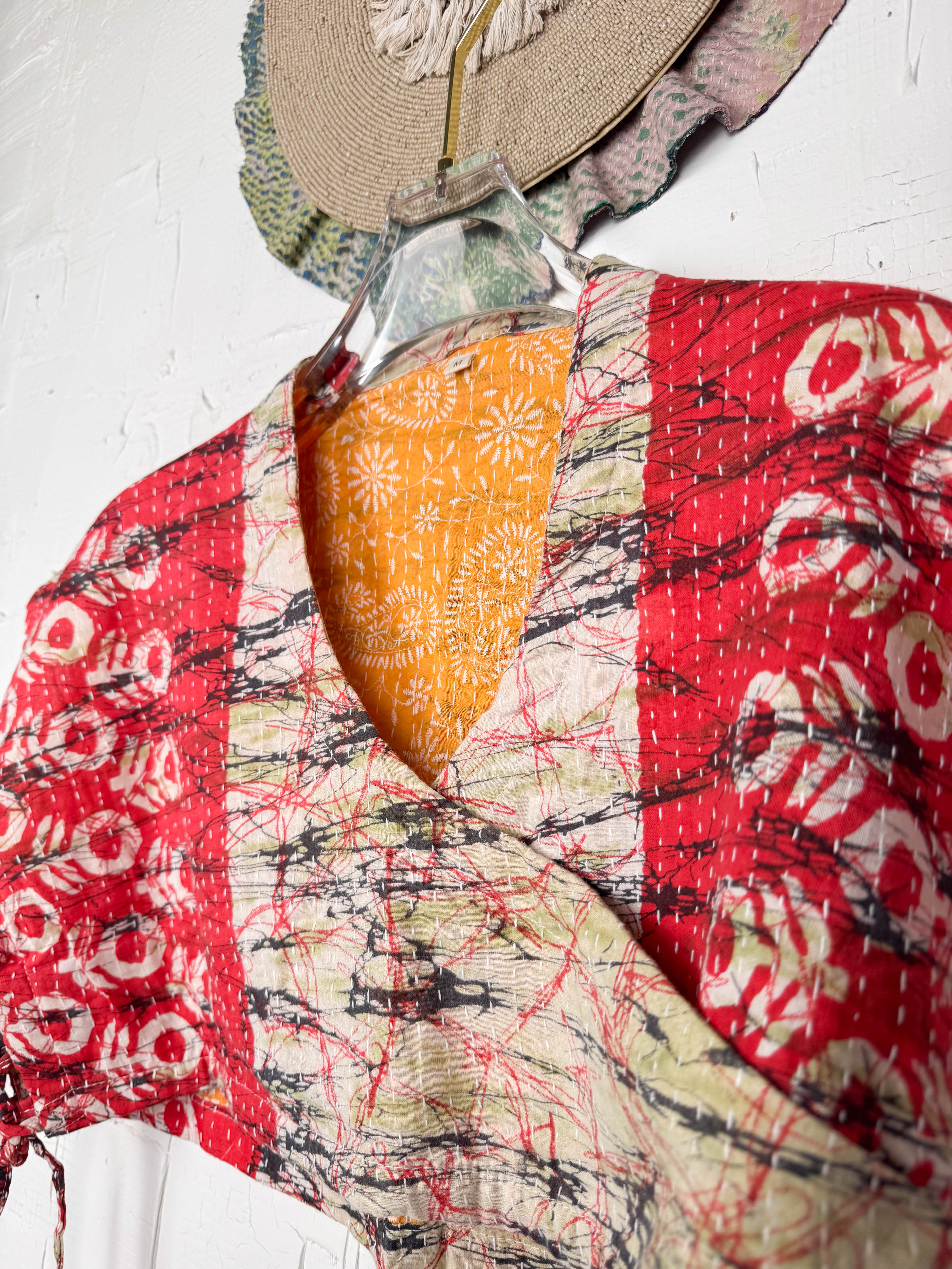 Cotton kantha top - Love Protect Sustain