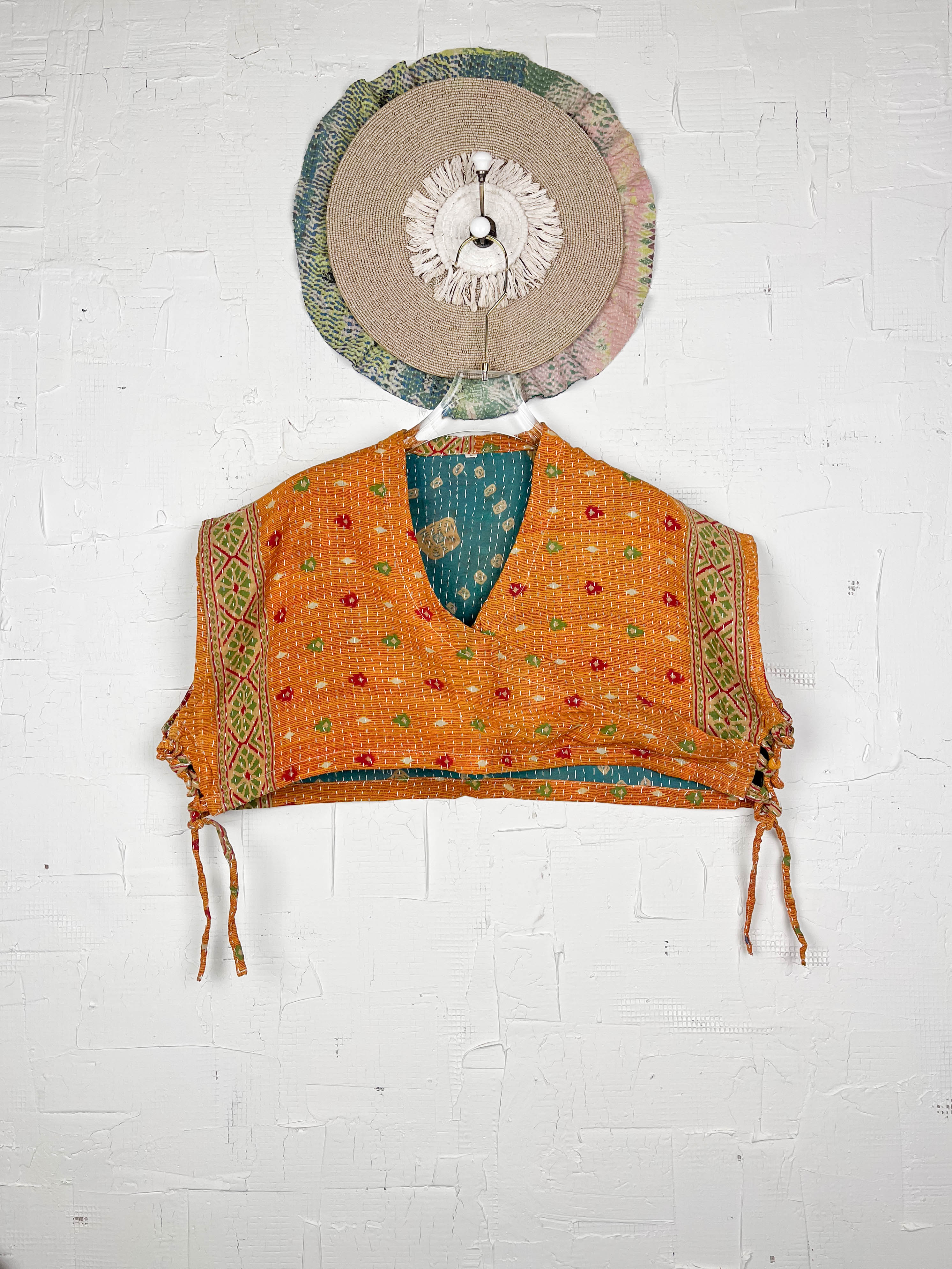 Crop kantha top - Love Protect Sustain