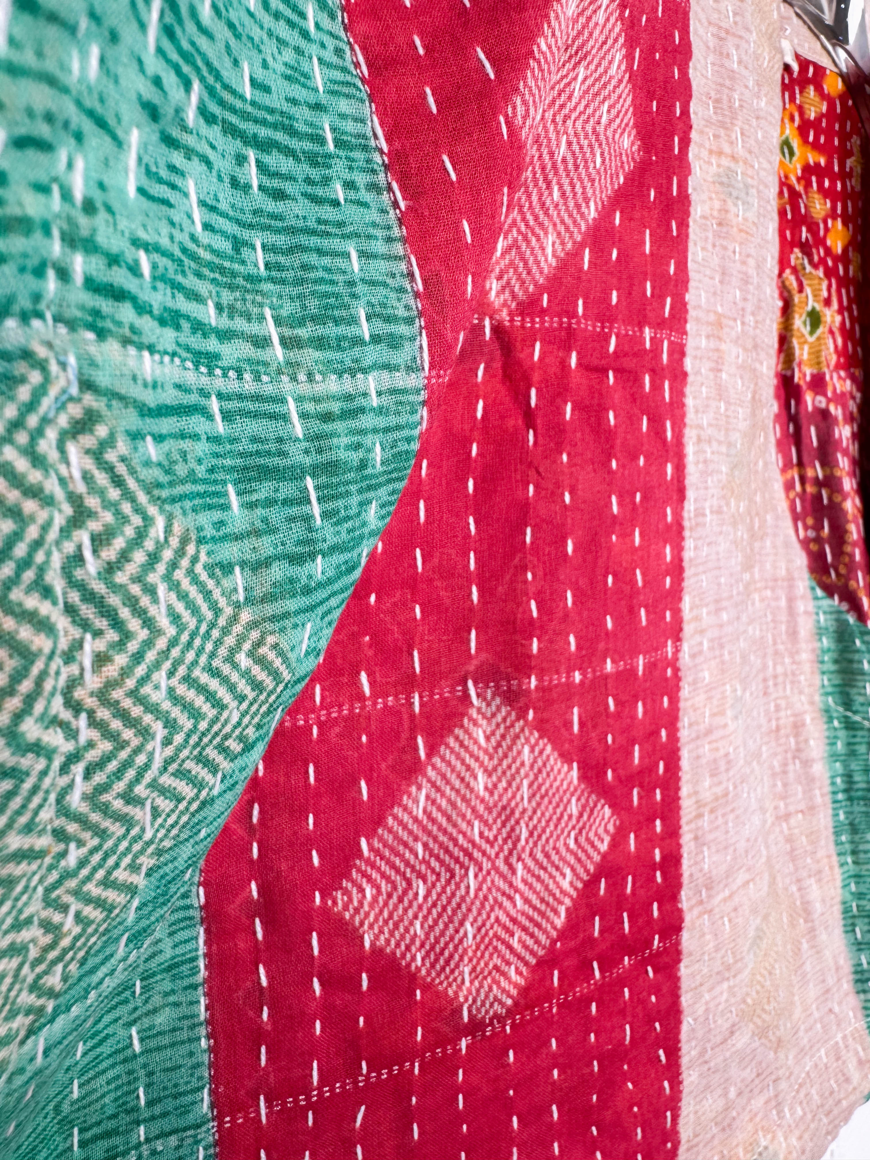 Crop kantha top - Love Protect Sustain