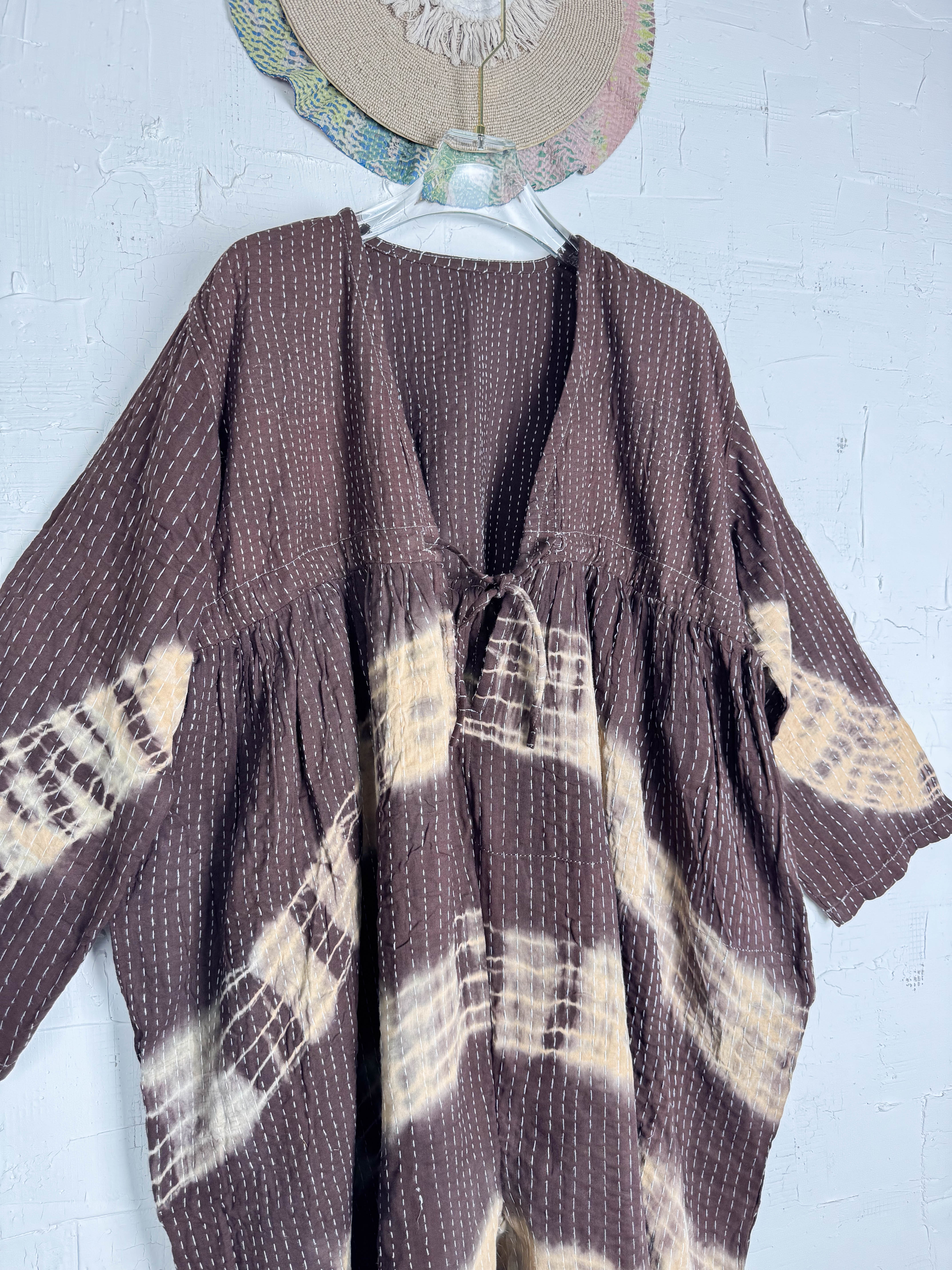 Cropped Kantha jumpsuit - Love Protect Sustain