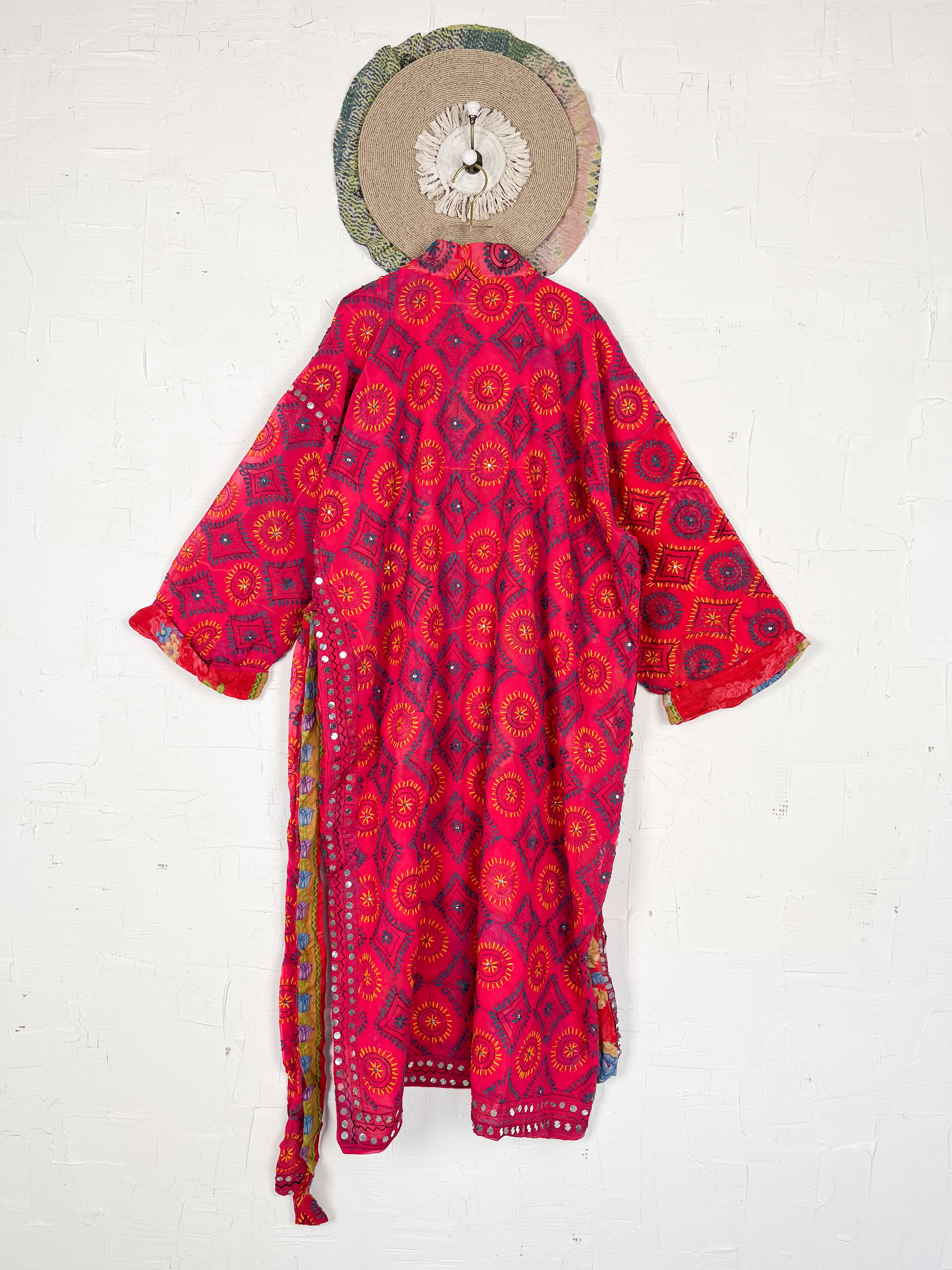 Embroidered kimono - Love Protect Sustain