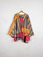 Fall kantha poncho - Love Protect Sustain