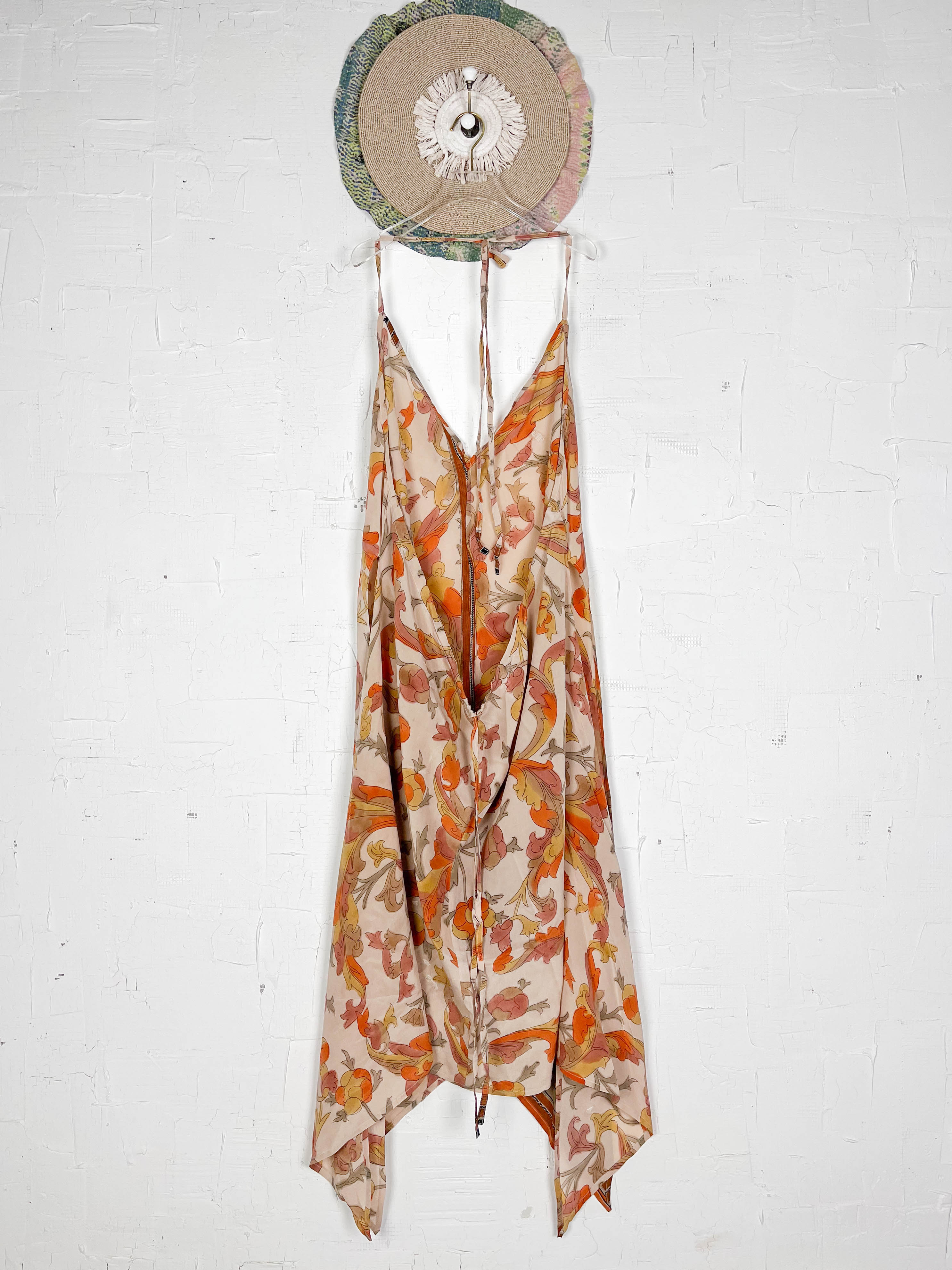 Floral Boho Silk Dress - Love Protect Sustain