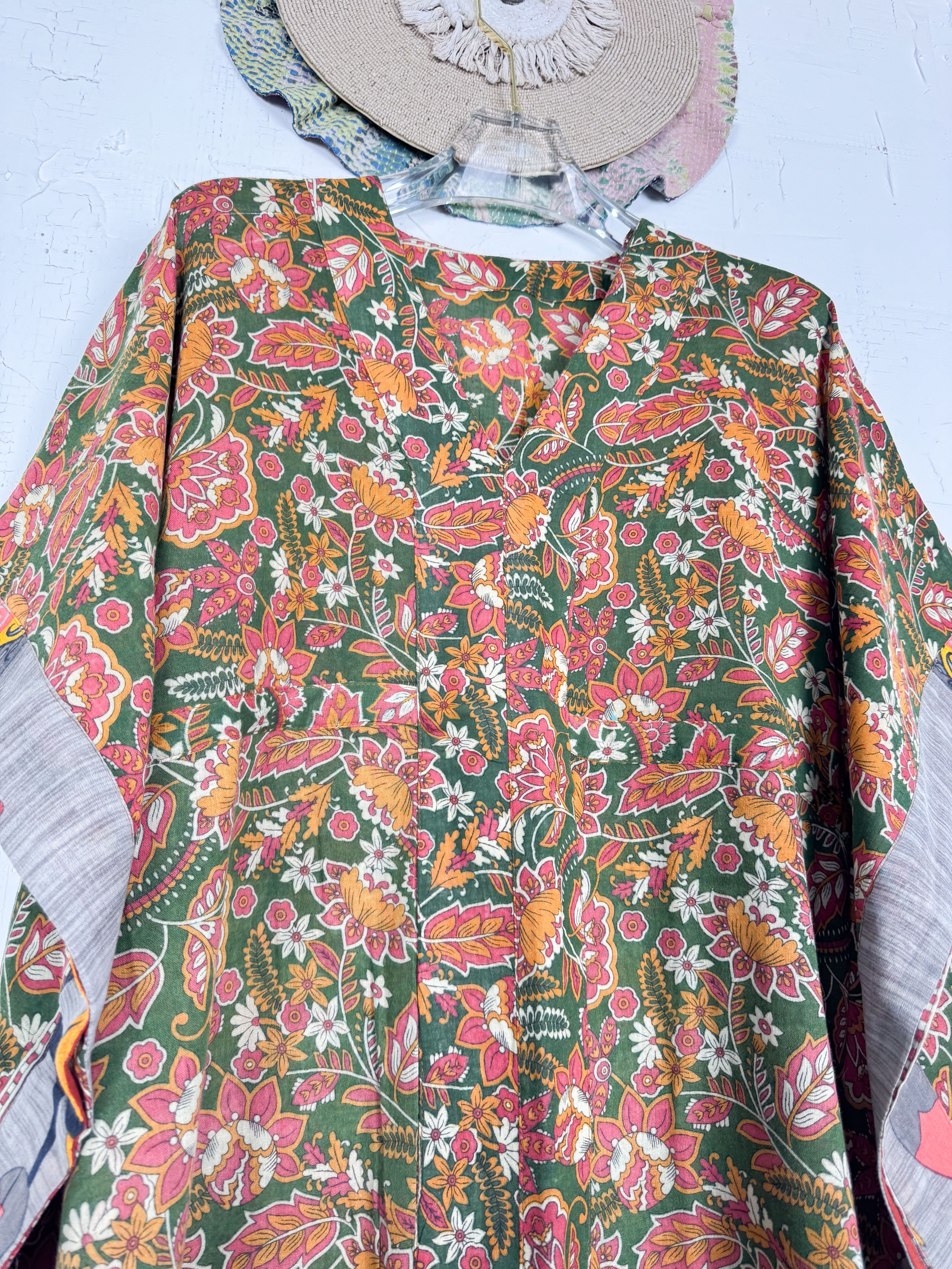 Floral Cotton Kaftan - Love Protect Sustain