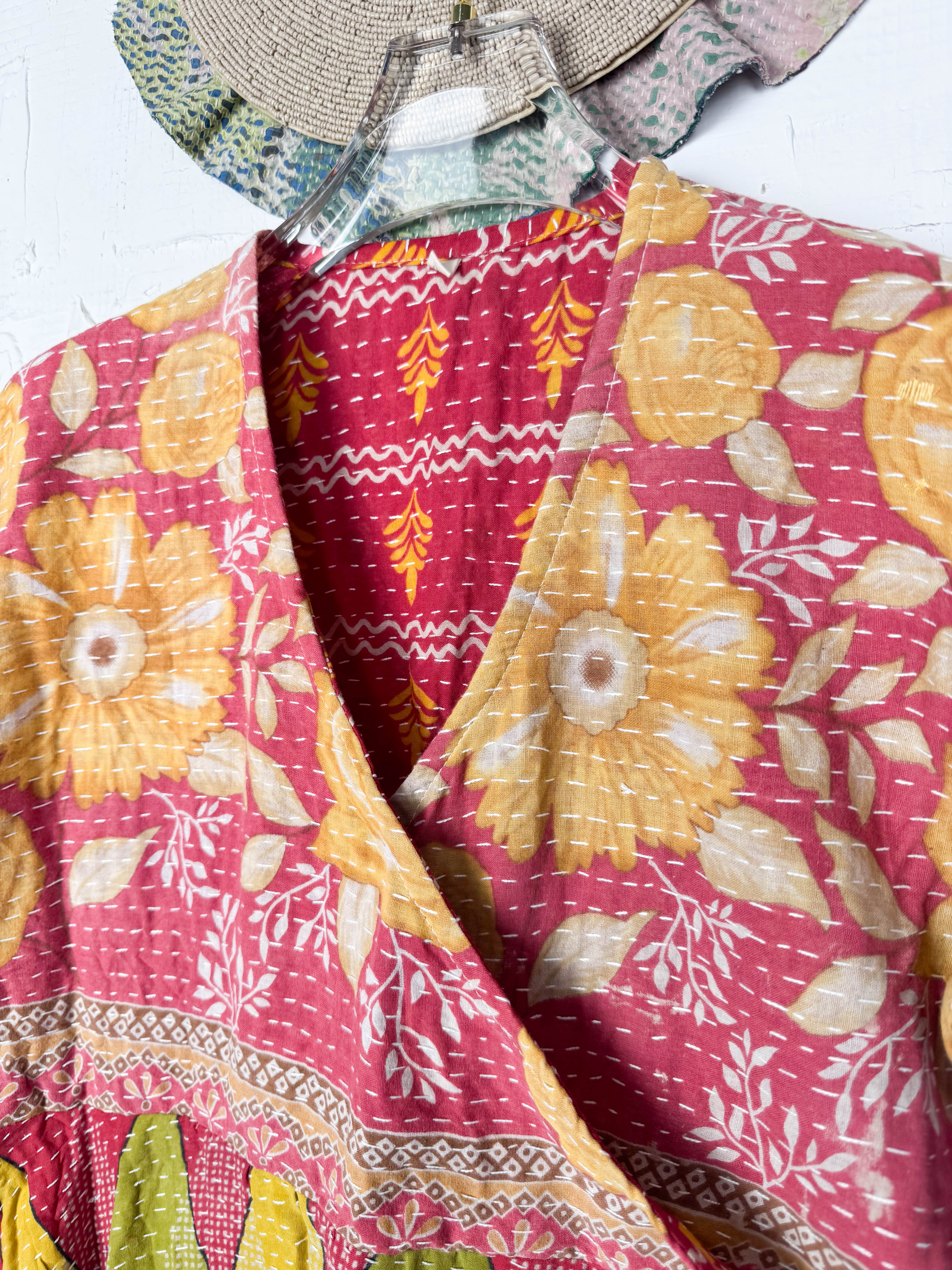 Floral Kantha Dress - Love Protect Sustain