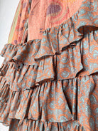 Floral print silk frill pants - Love Protect Sustain